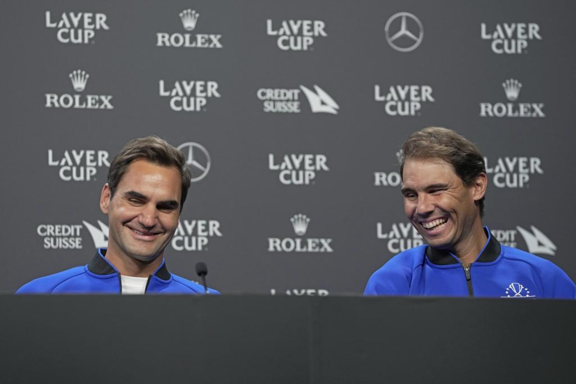 Nadal y Federer, en la presentación de esta Laver Cup / Foto: Efe