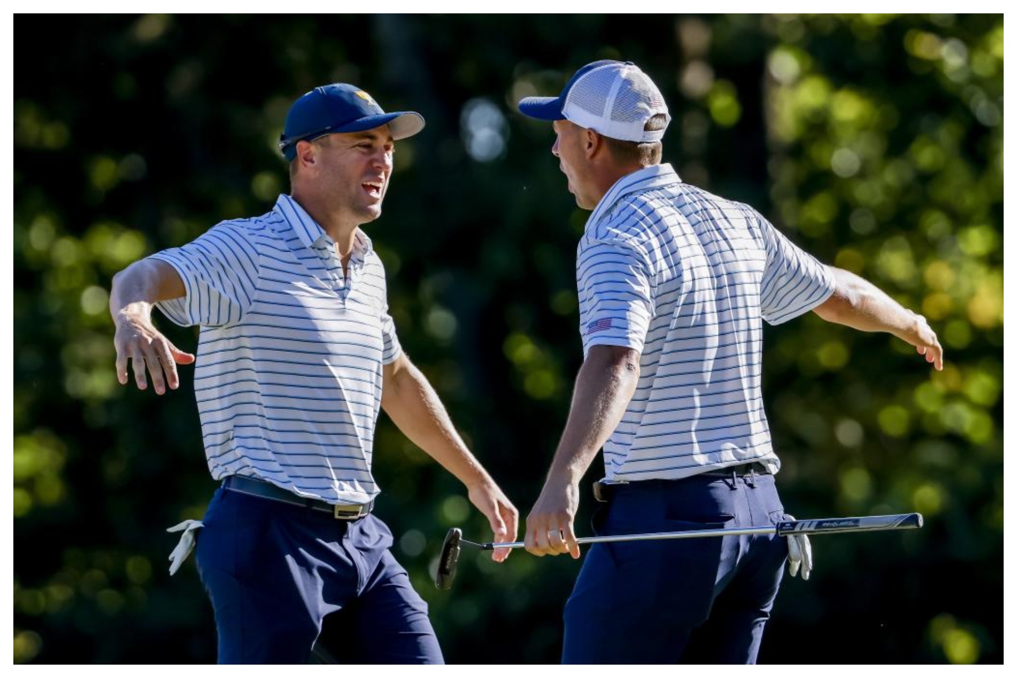 Justin Thomas and Jordan Spieth at the  President's Cup ./AP