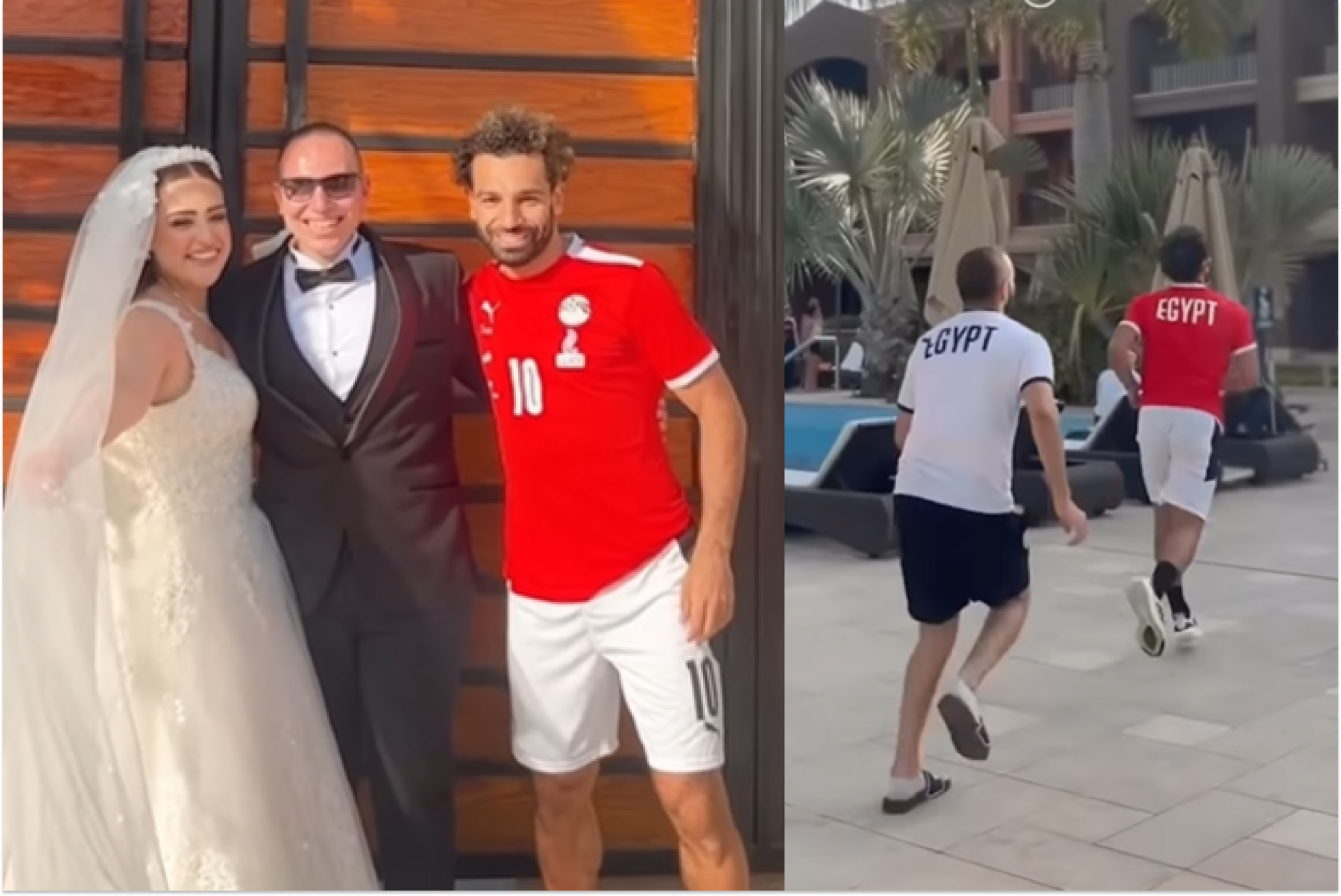 Salah sorprende a una pareja de recién casados en el día de su boda