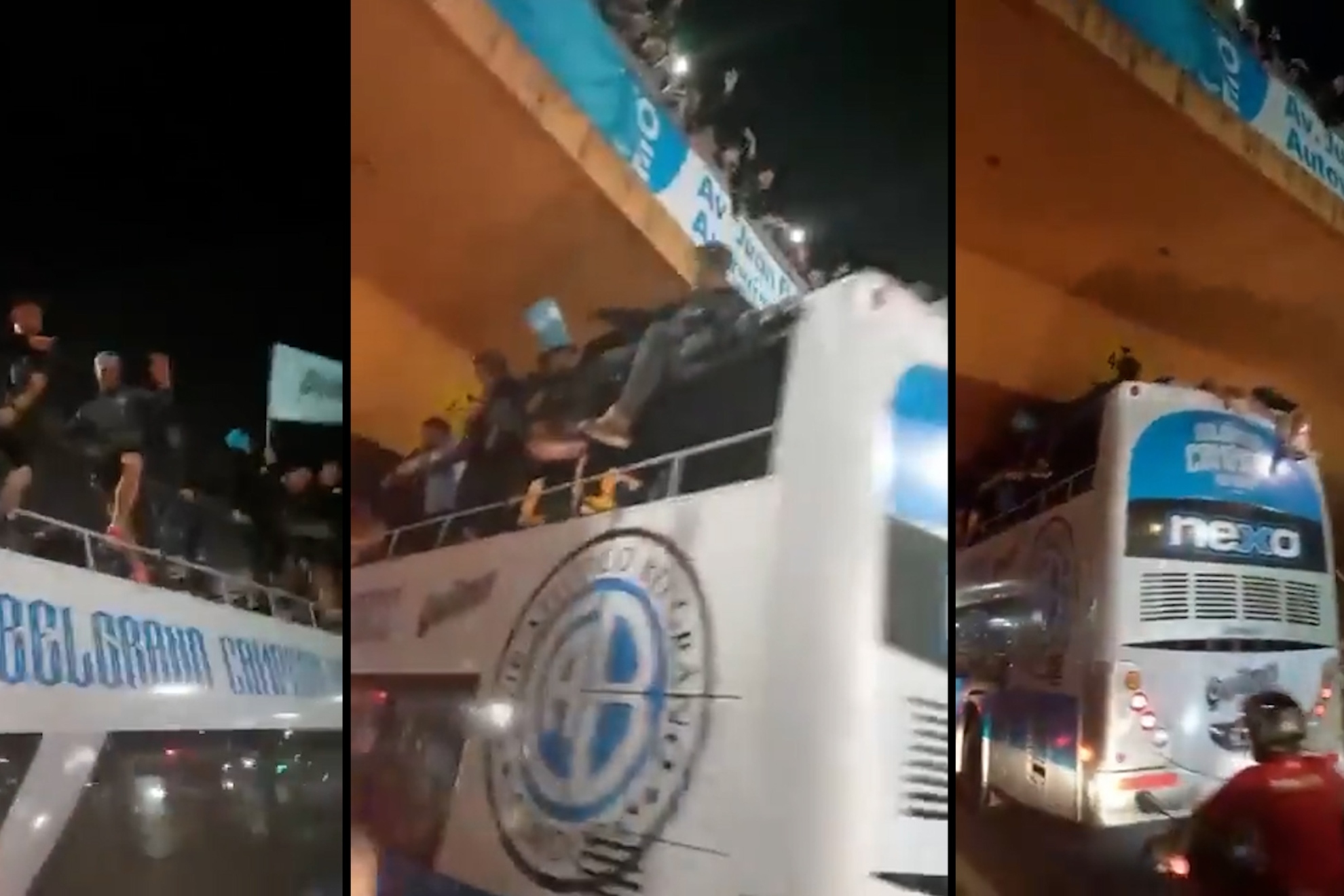 Ascienden a primera argentina y está a punto de suceder una desgracia en la celebración del autobús