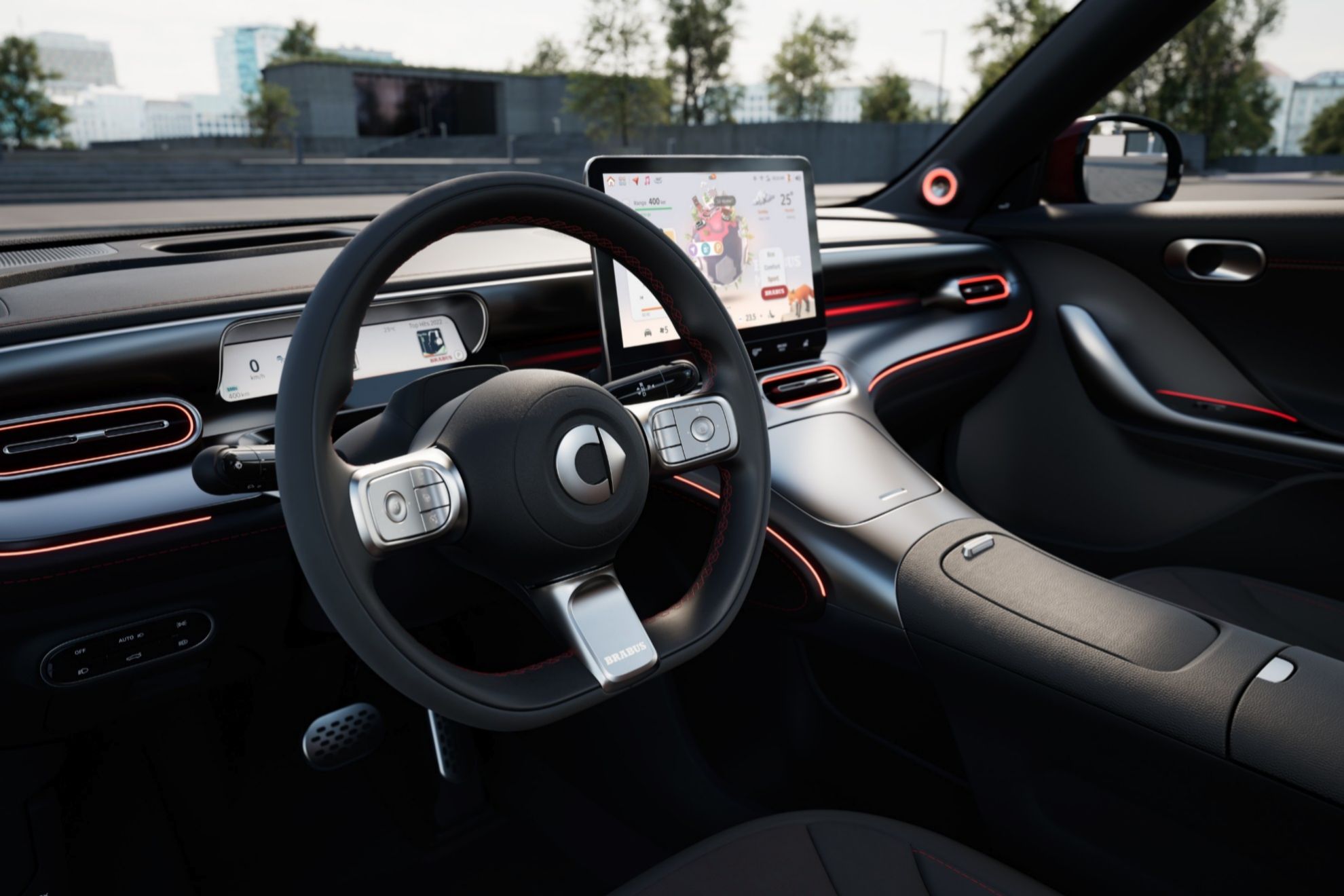El interior del Smart 1 es de buena calidad, se nota la mano de Mercedes.