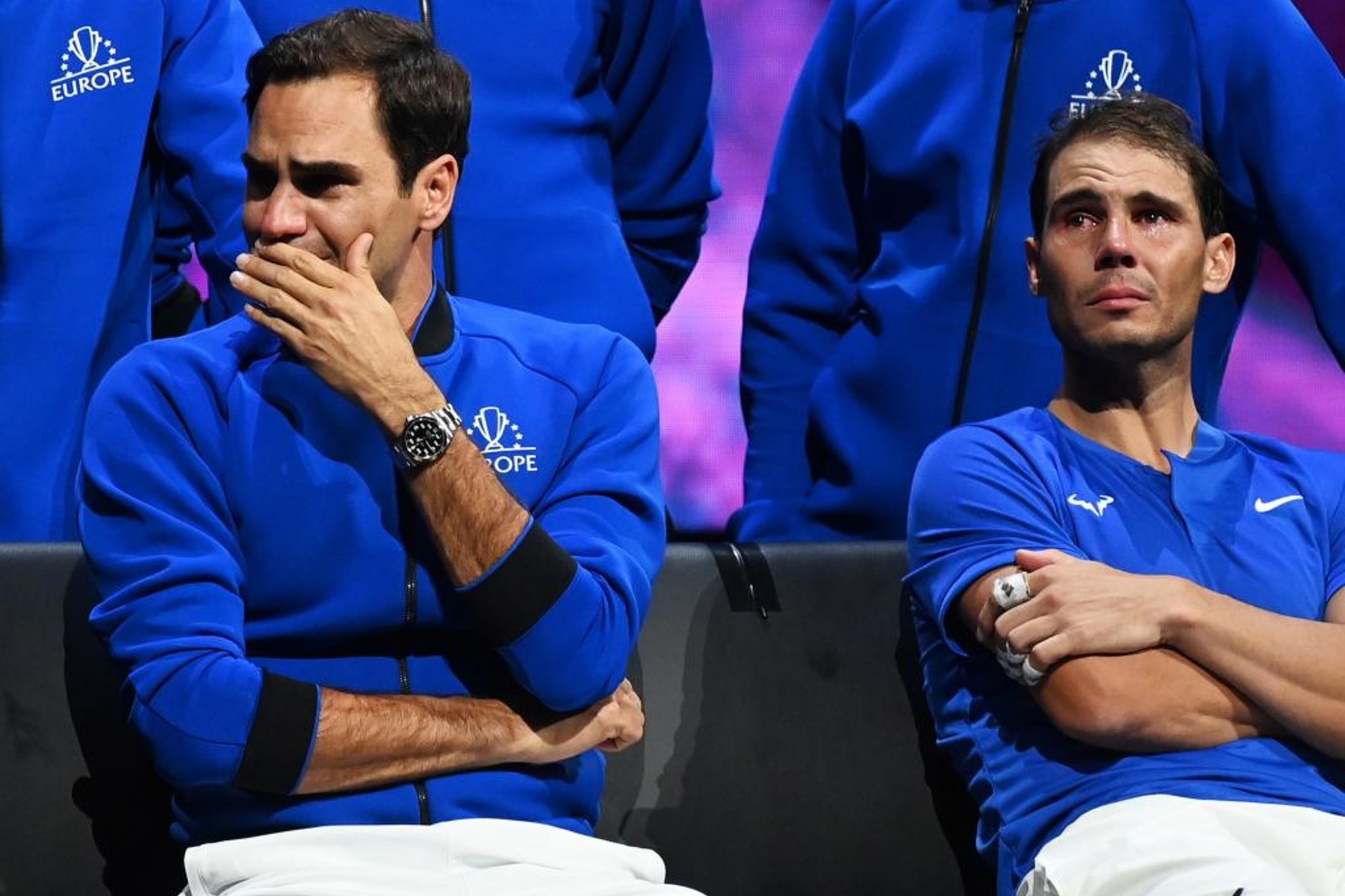 Roger Federer and Rafael Nadal at the Laver Cup / Photo: IMAGO/Antoine Couvercelle / Panoramic