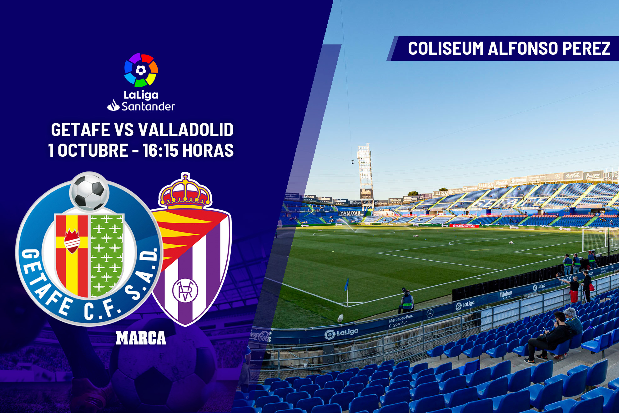 Getafe - Valladolid: Horario y dónde ver en TV hoy el partido de la jornada 7 de Primera División