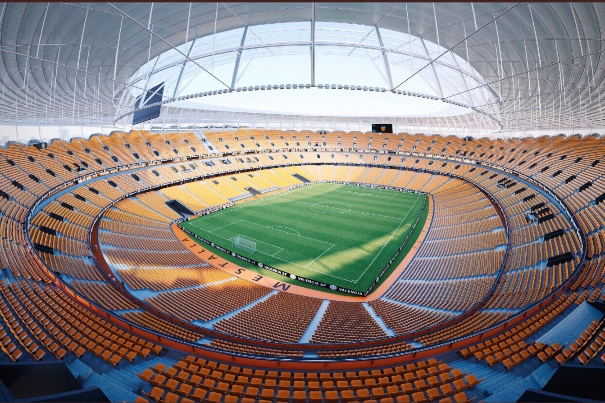 Recreación del interior del nuevo estadio del Valencia. | VCF