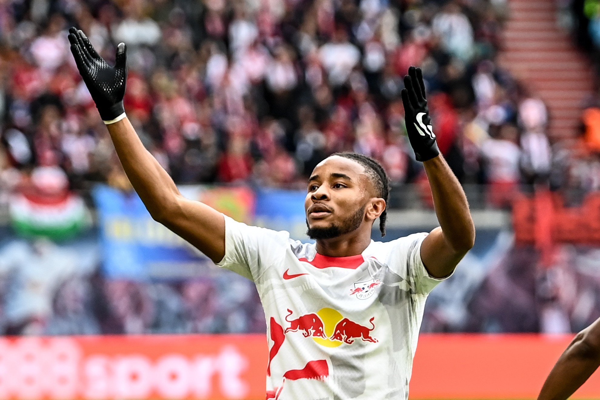 Nkunku (24) celebrando un gol con el RB Leipzig/ FILIP SINGER