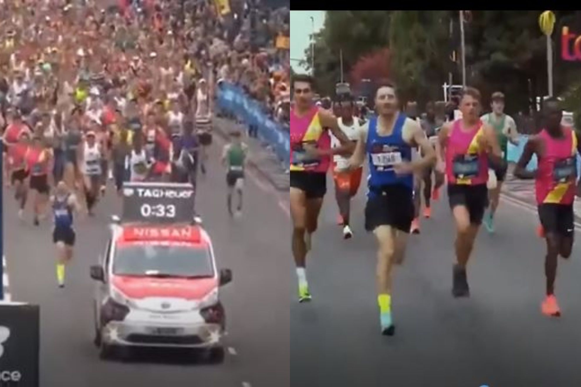 Un atleta popular esprintó con todo para liderar el maratón de Londres... ¡los dos primeros minutos!