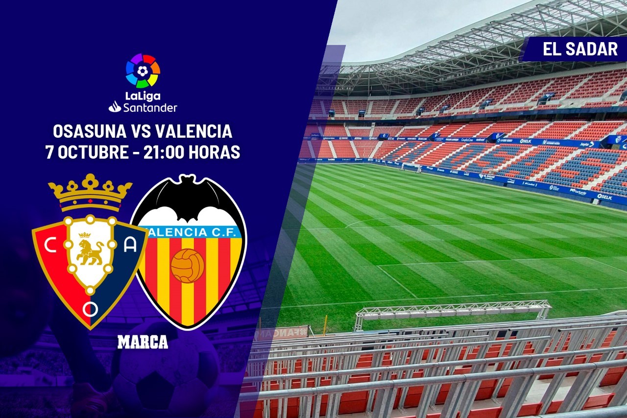 Osasuna - Valencia: Horario y dónde ver en TV hoy el partido de la jornada 8 de Primera División