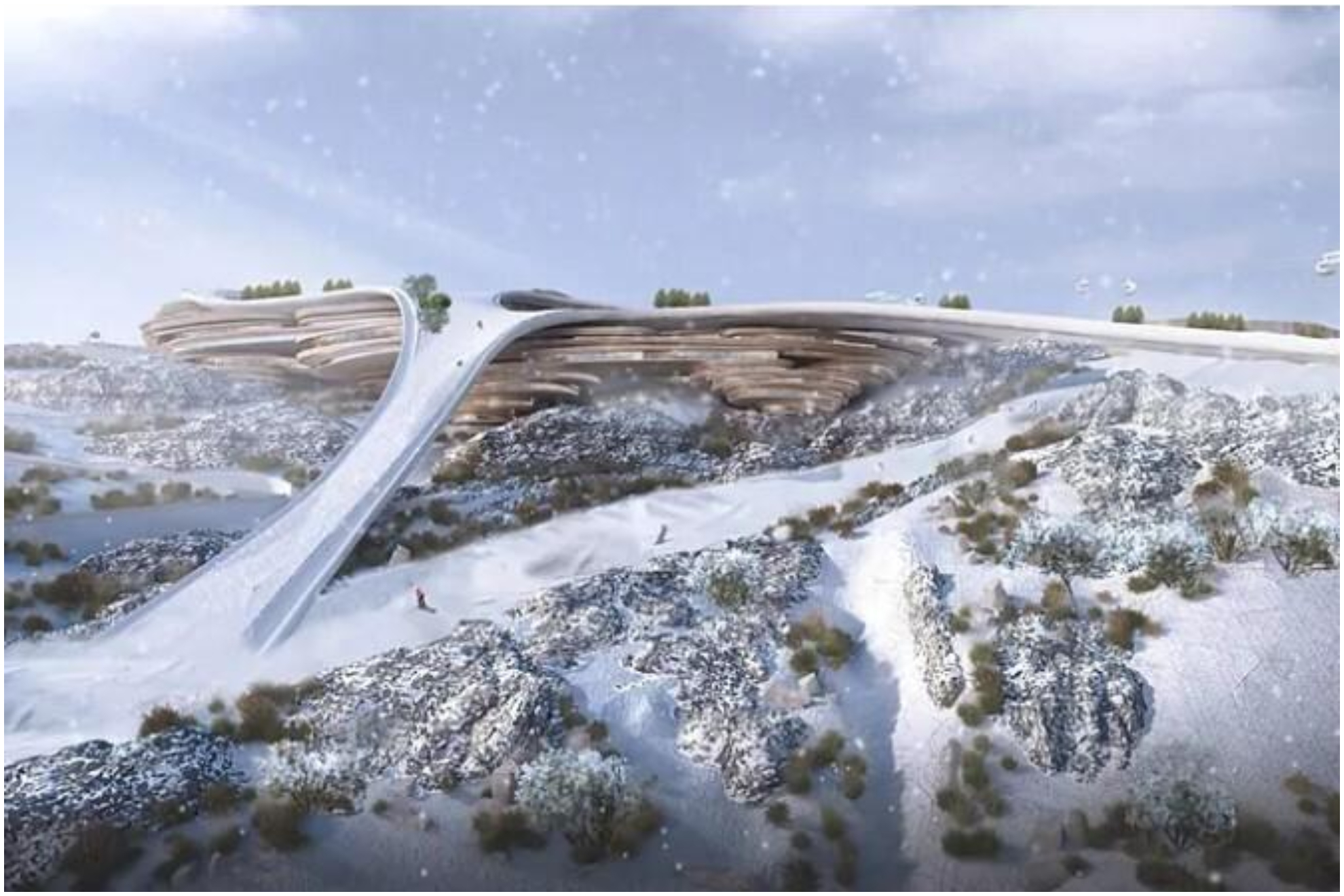 Trojena: la futurista estación de esquí en el desierto de Arabia