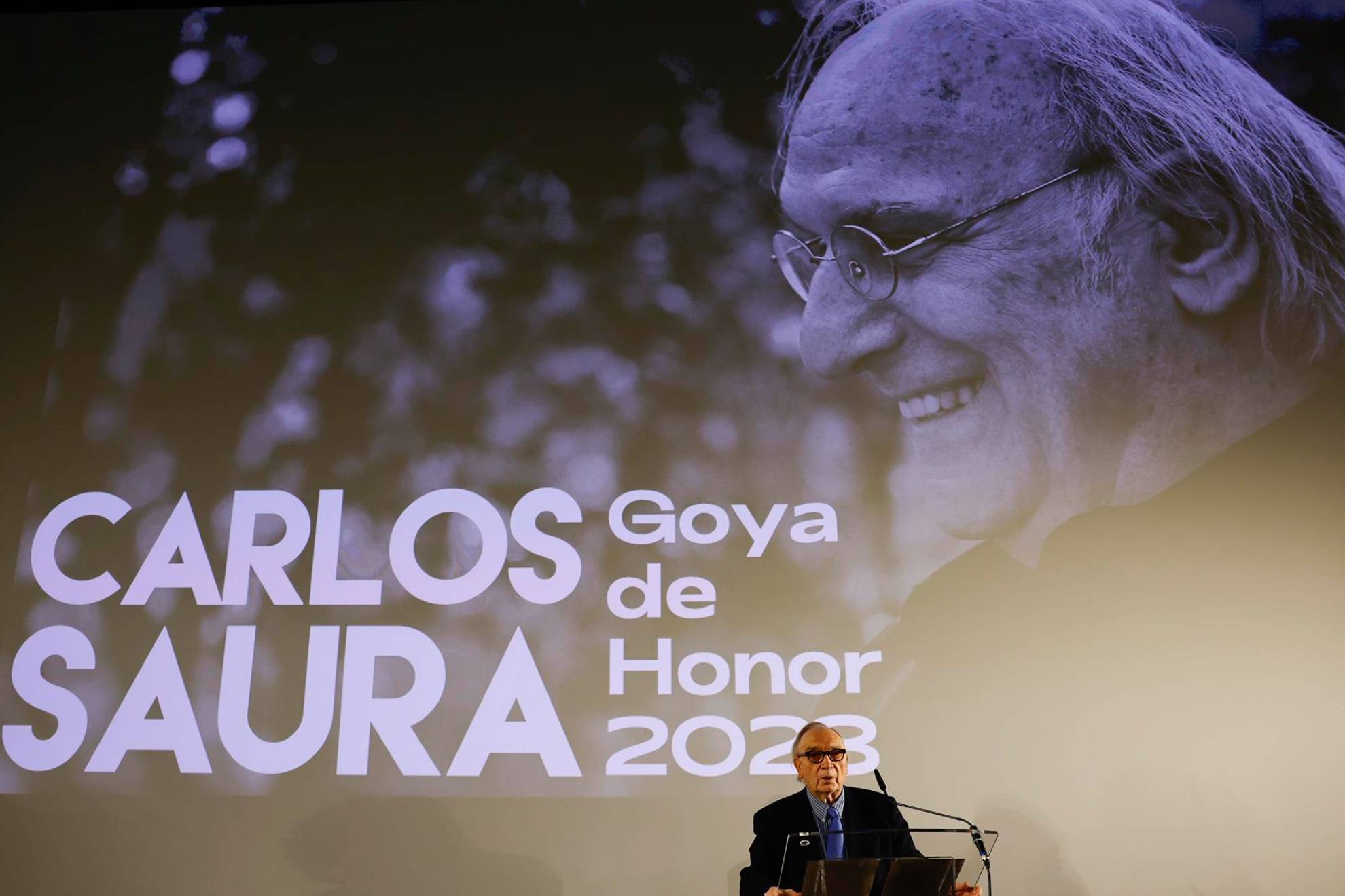 Fernando Méndez-Leite, durante el anuncio de que Carlos Saura recibirá el Goya de Honor 2023 / EFE