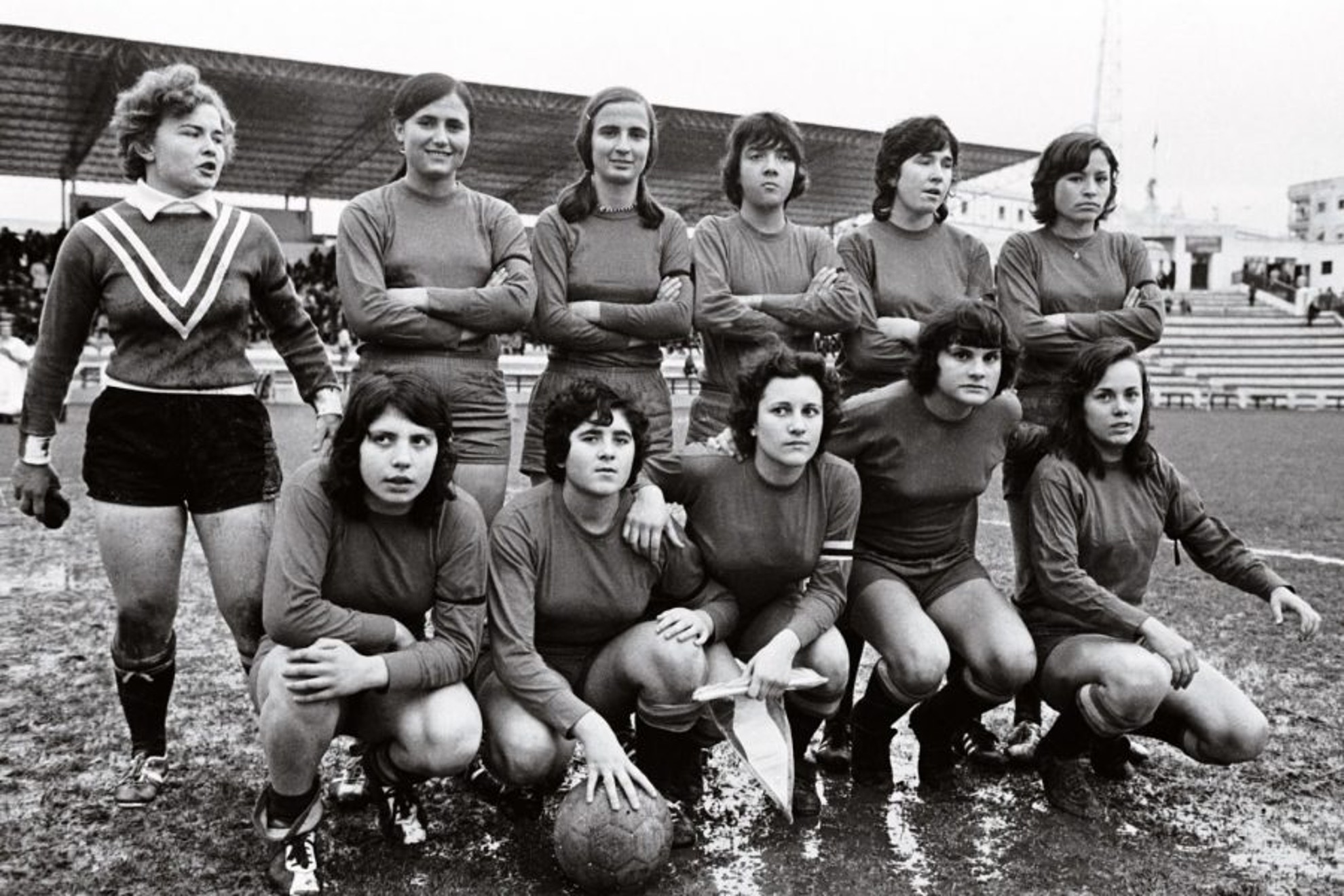 Selección española que jugó en El Arcángel en 1972.