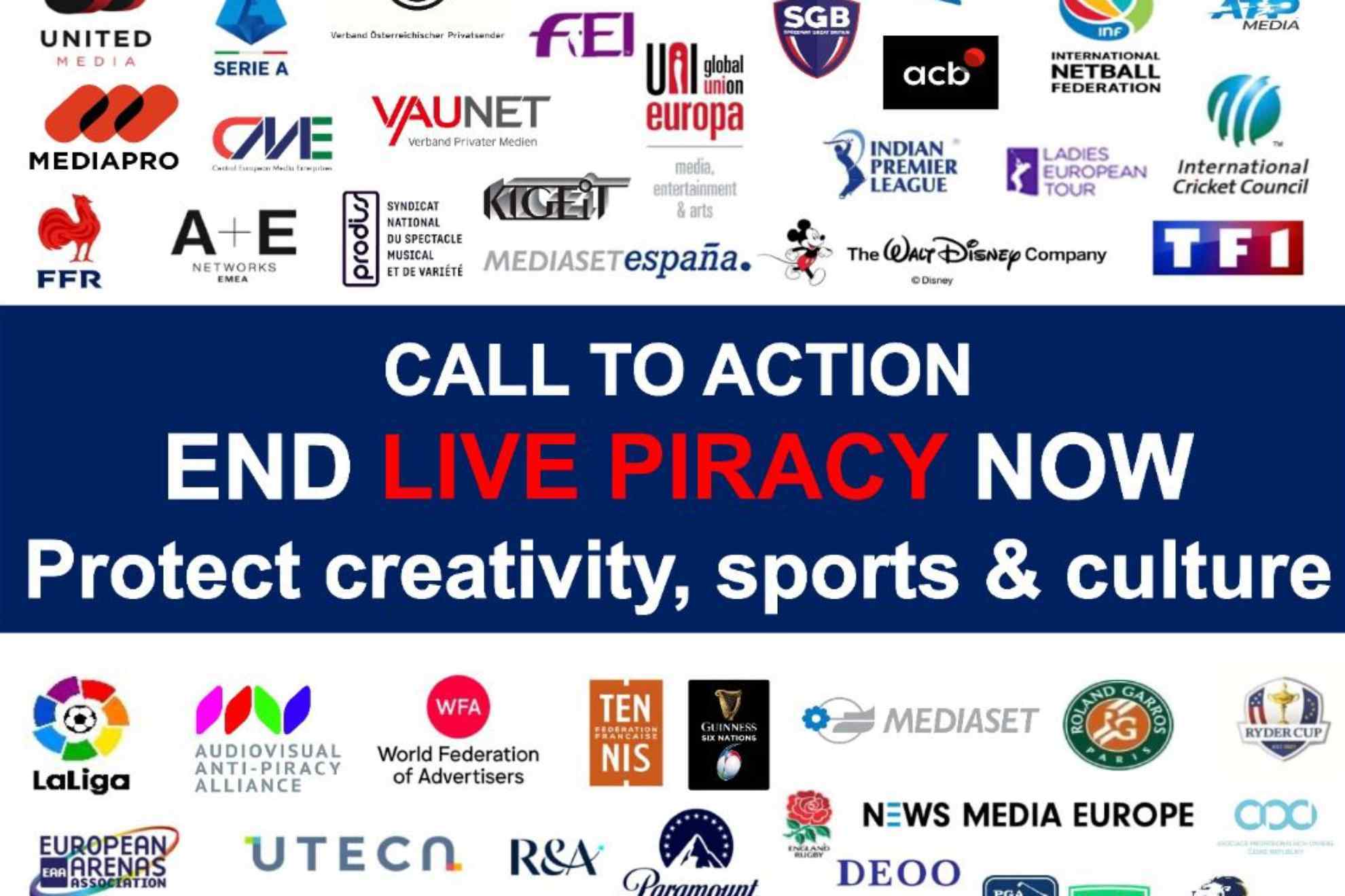La carta con la que 108 empresas llaman a poner fin a la piratería de los partidos en directo