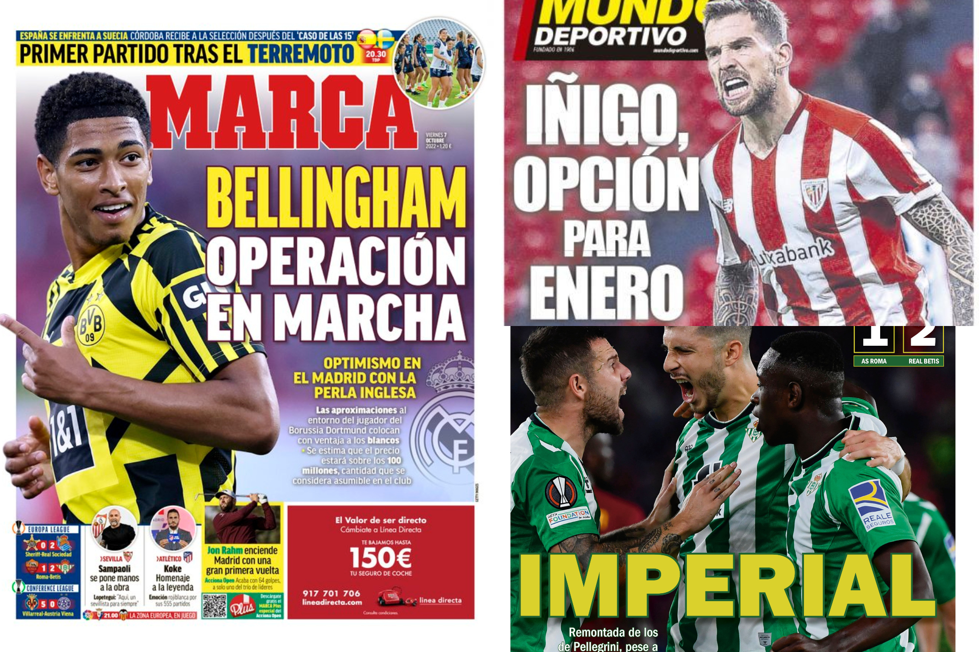 Las portadas: la operación que el Madrid tiene en marcha, Iñigo y el Barça...