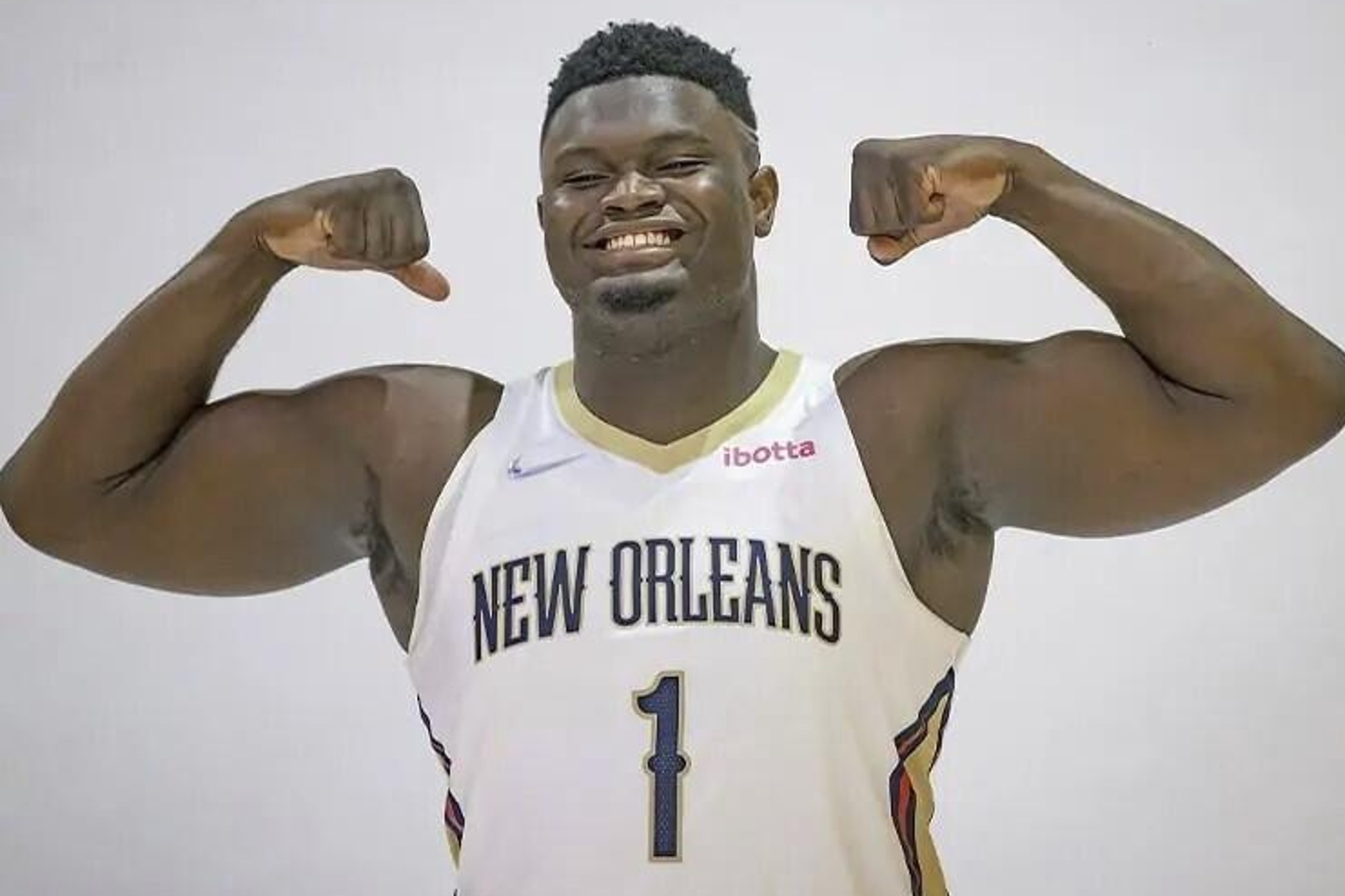 Zion Williamson at the Pelicans' Media Day