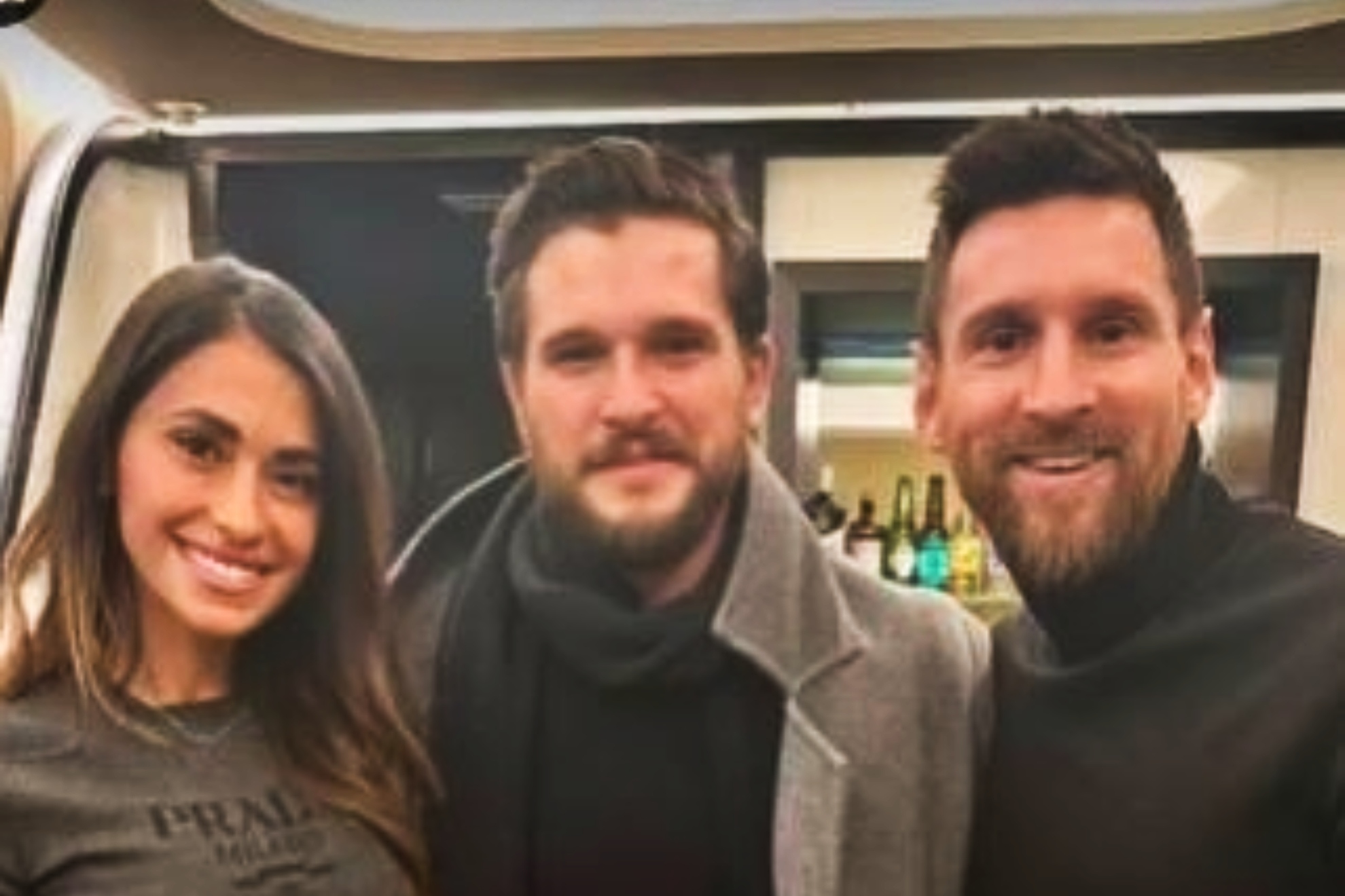 Messi and Antonela with Game of Thrones actor Kit Harington