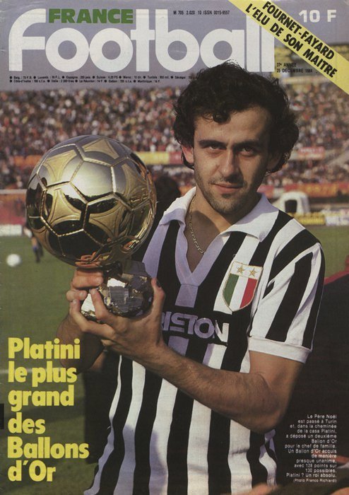 Plantini, portada de France Football junto al Bal