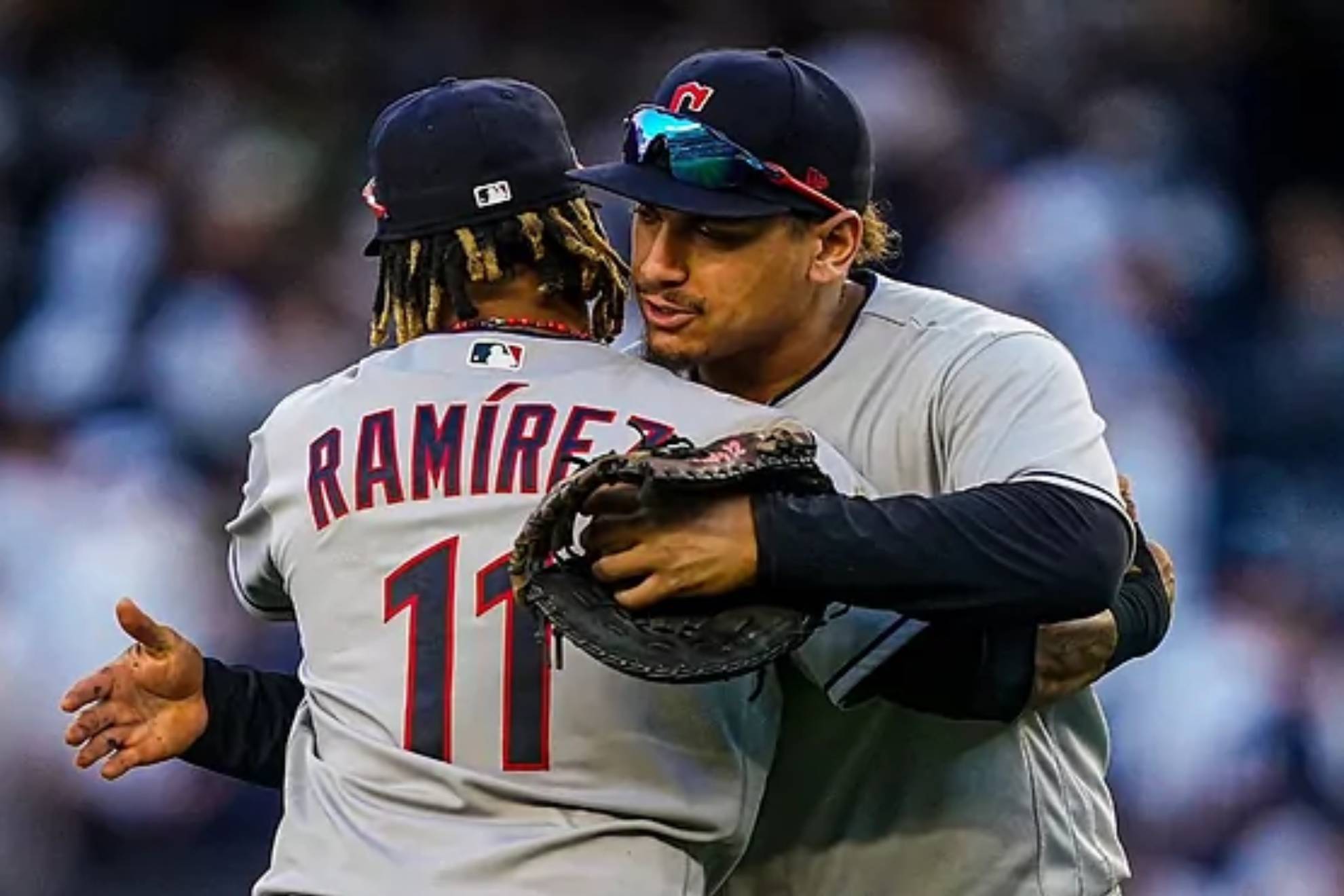 Jose Ramirez connected on a hit and scored a run in five innings against the Yankees in Game 2 of the ALDS/@CleGuardians