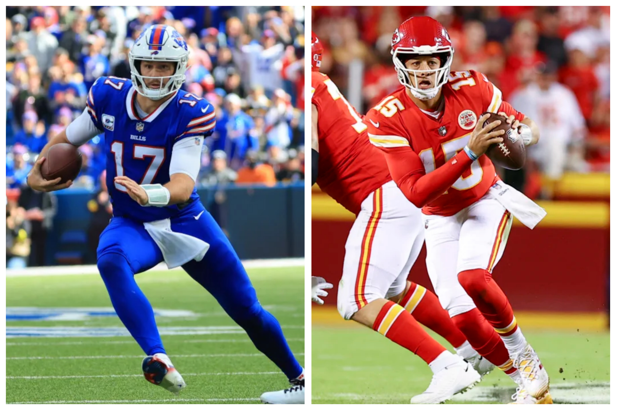 Josh Allen and Patrick Mahomes will face each other once again. - buffalobills.com | chiefs.com