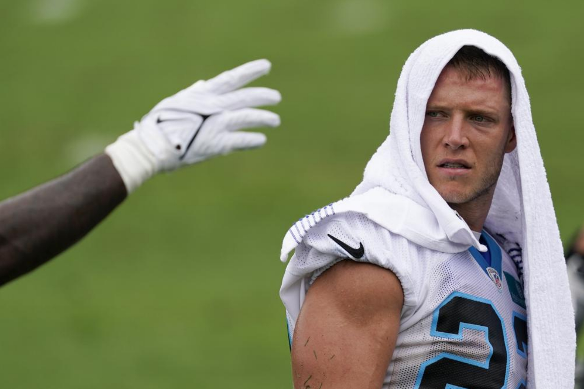 Christian McCaffrey could be traded away from the Panthers according to a report. - AP Photo/Chris Carlson