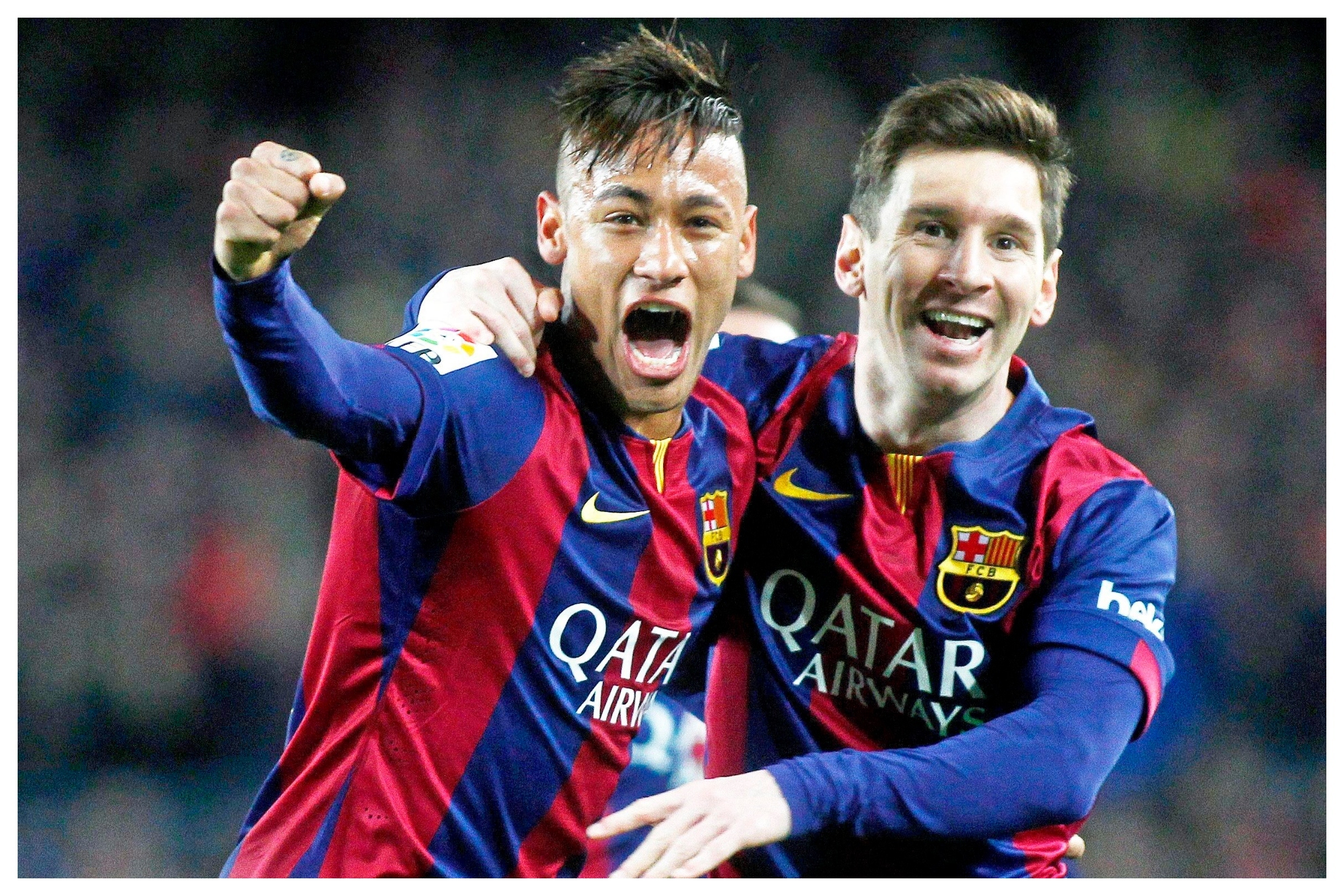 Neymar And Messi Barcelona Logo