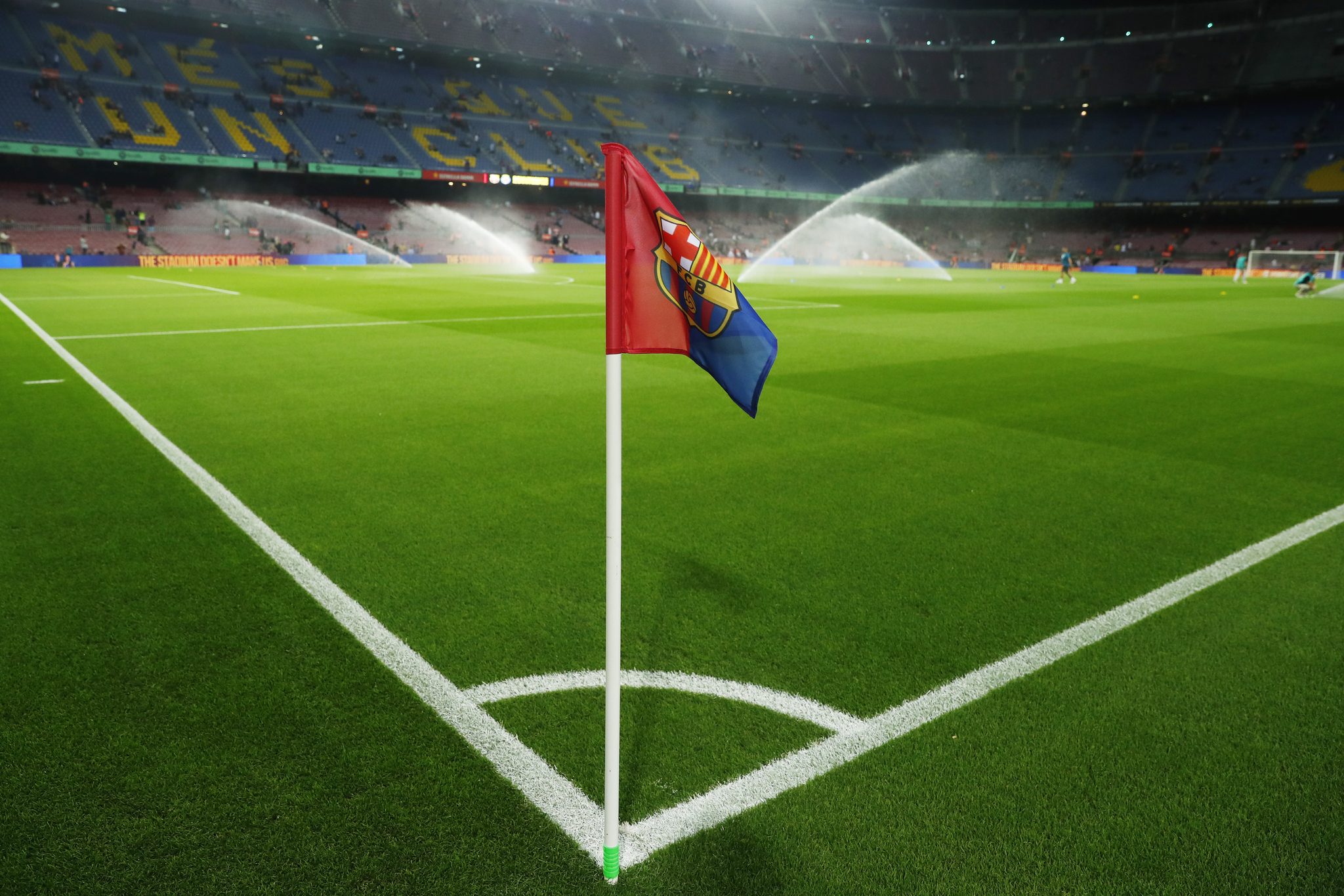 El banderín de córner del Camp Nou