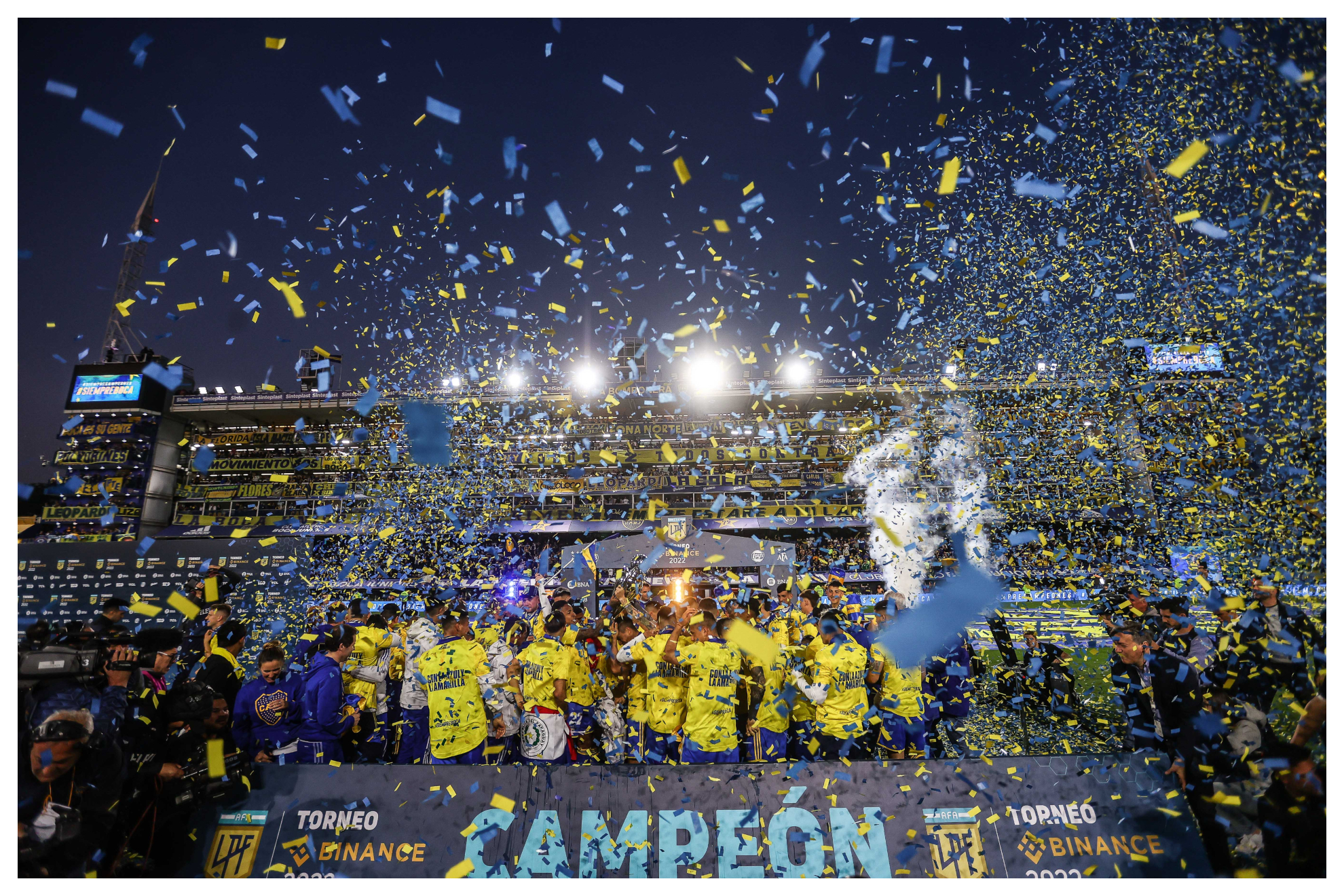 La celebración del título de Boca.