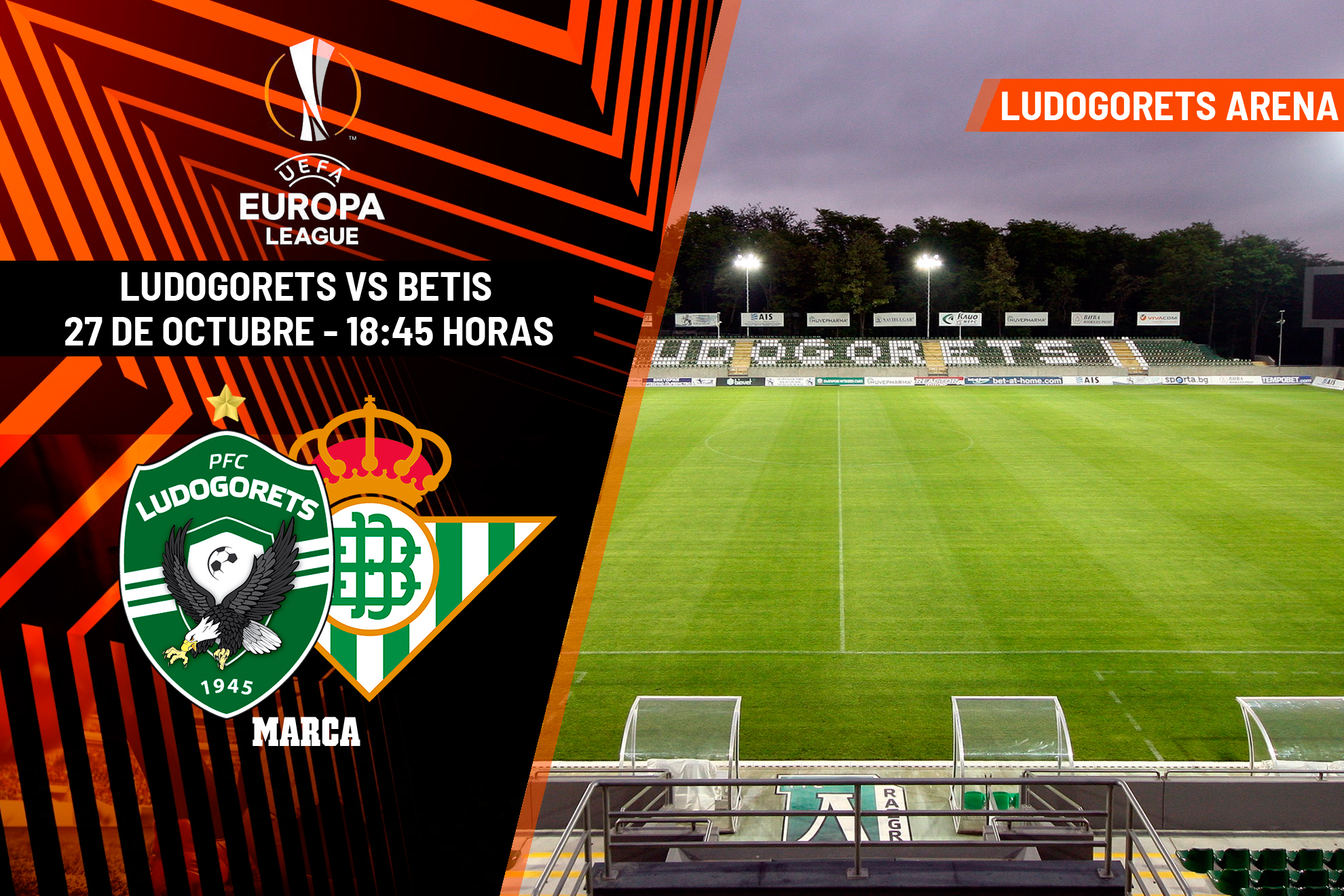 Ludogorets - Betis: Horario y dónde ver en TV hoy el partido de Europa League