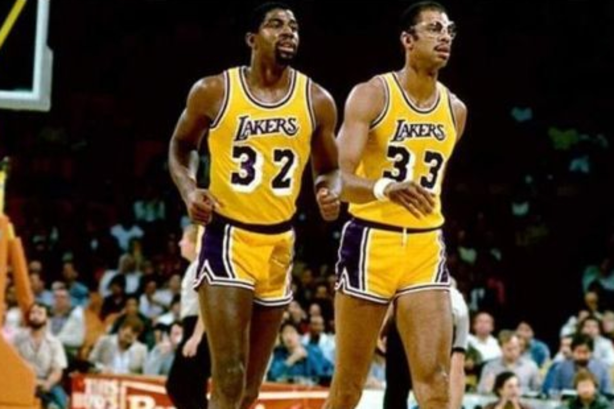 Magic Johnson and Kareem Abdul-Jabbar.