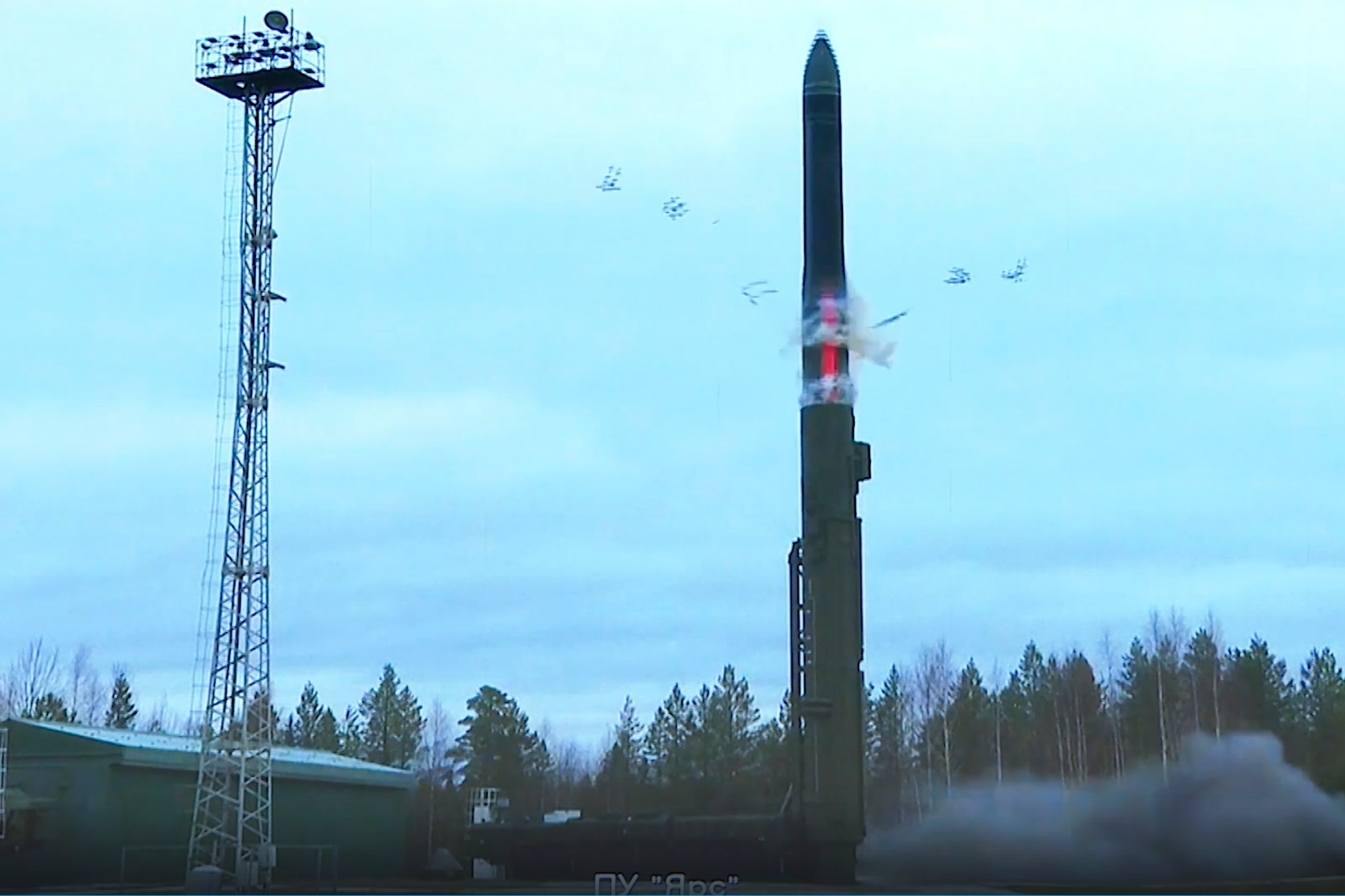 Russian nuclear missile taking off