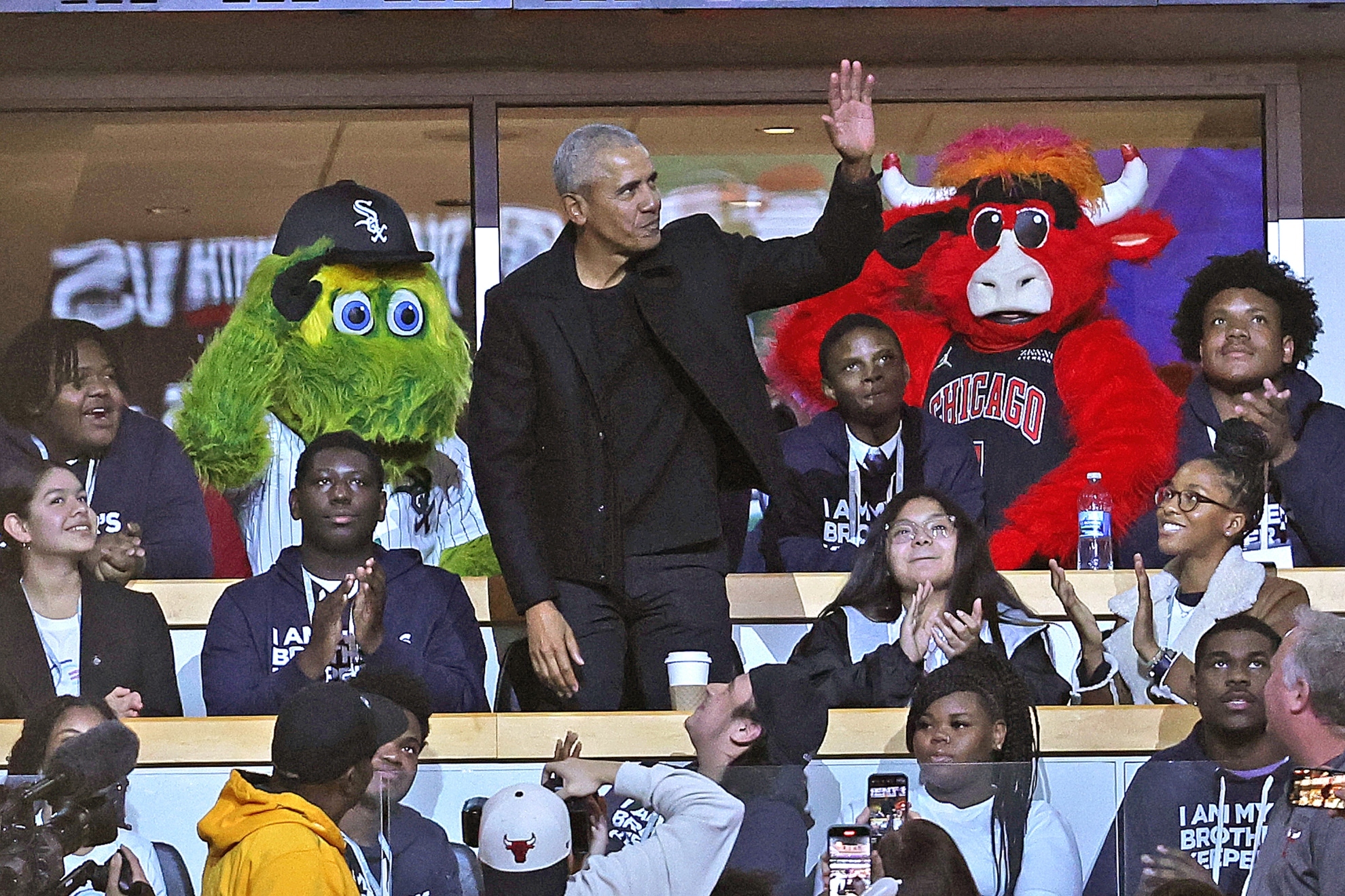 Obama, en un partido de la NBA.