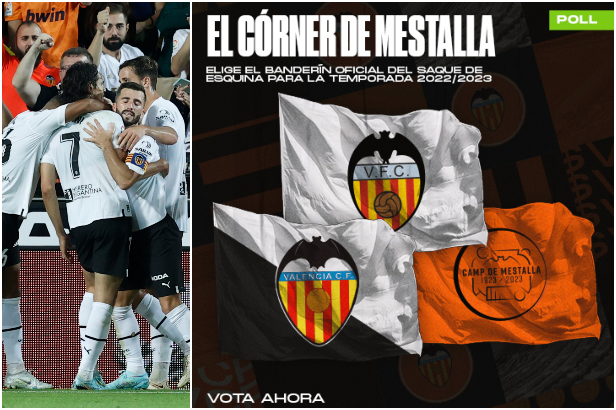 Deja tu huella en Mestalla y elige el banderín de córner del estadio