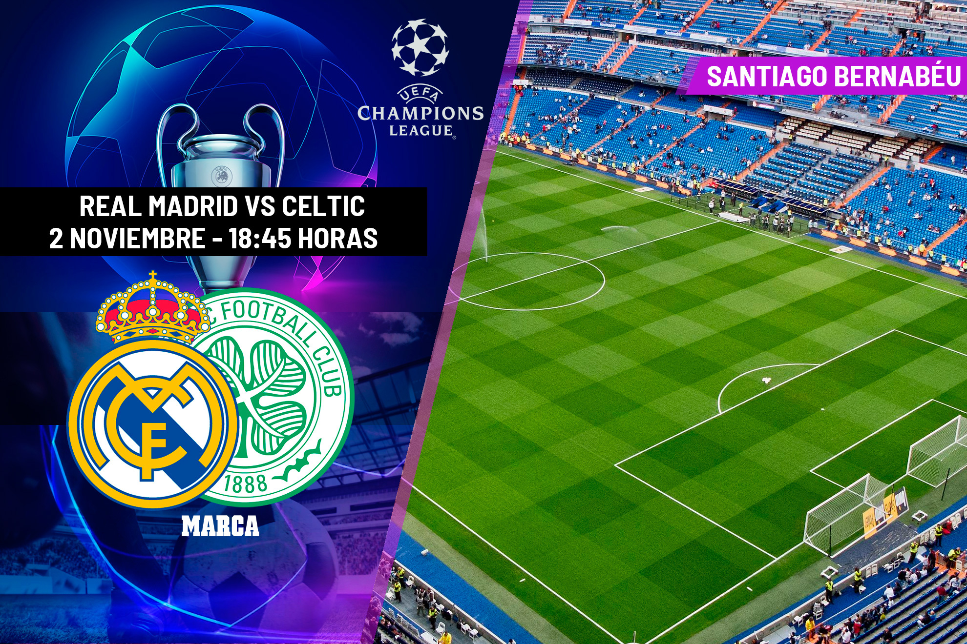 Real Madrid - Celtic: horario, canal y dónde ver hoy en TV el partido de la Champions League