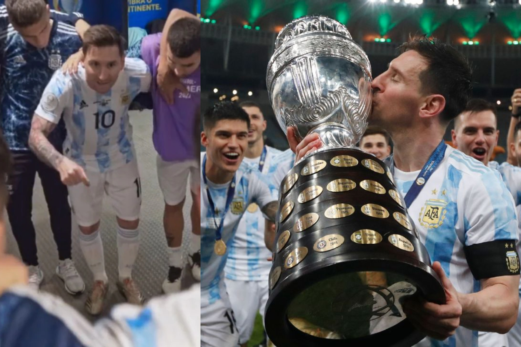 Messi y la arenga a sus compañeros para ganar la Copa América 2021 | AP