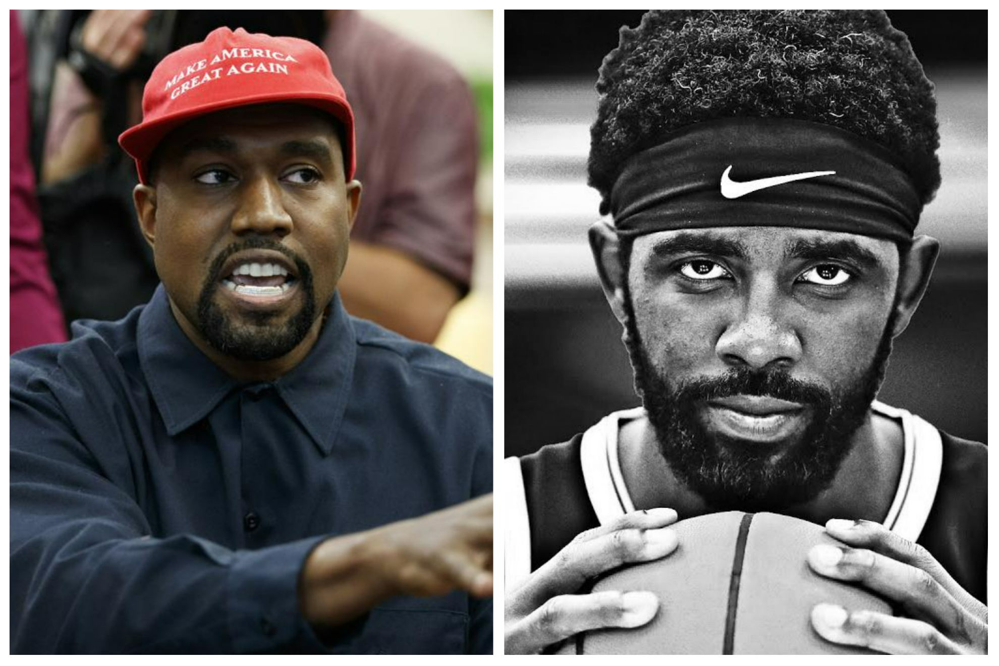 Kanye West posted a picture of Kyrie Irving with no caption on his Twitter feed.