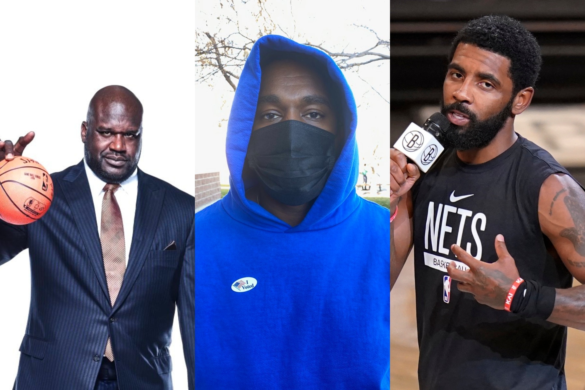 Shaq, Kanye West and Kyrie Irving
