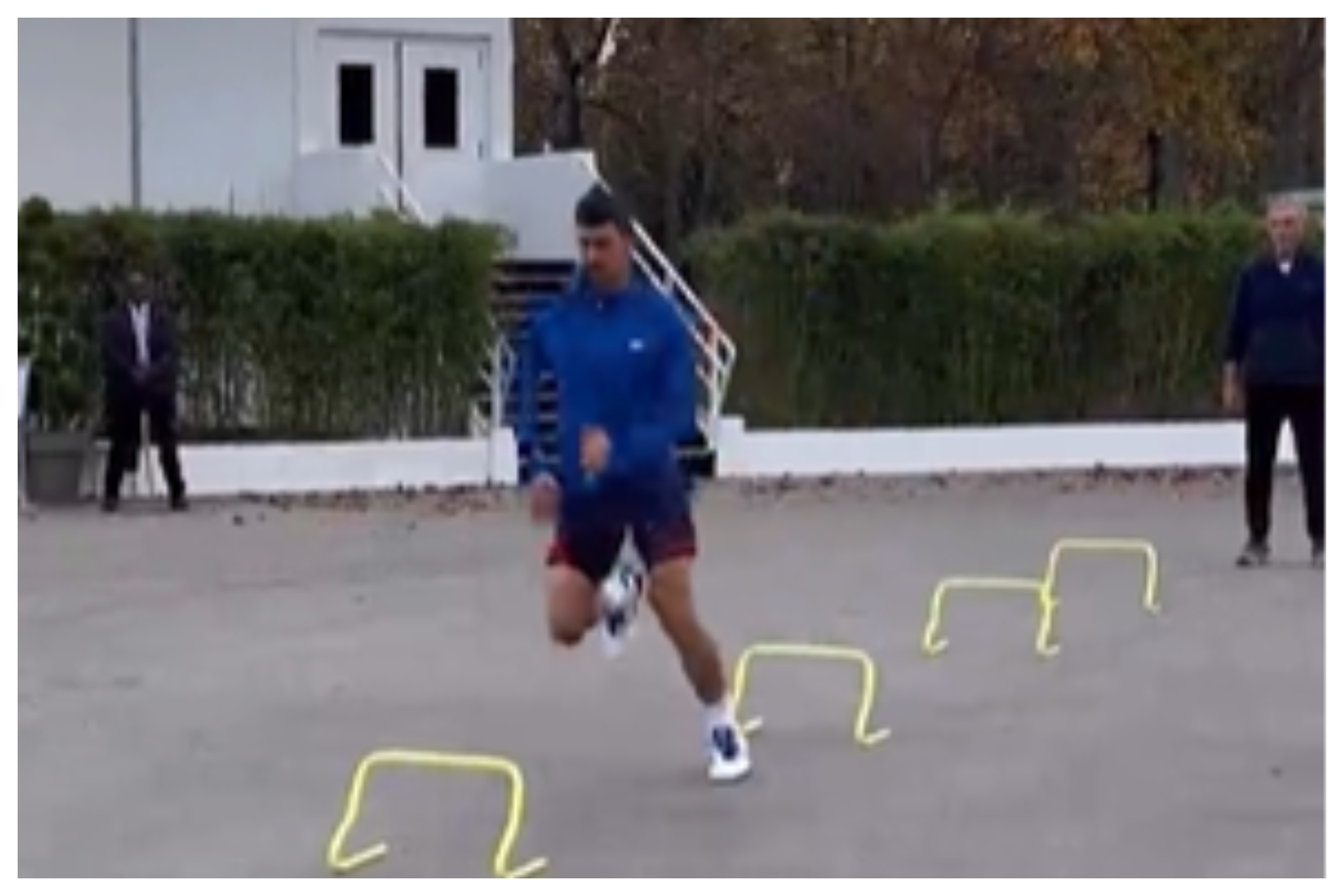 Djokovic, durante el entrenamiento