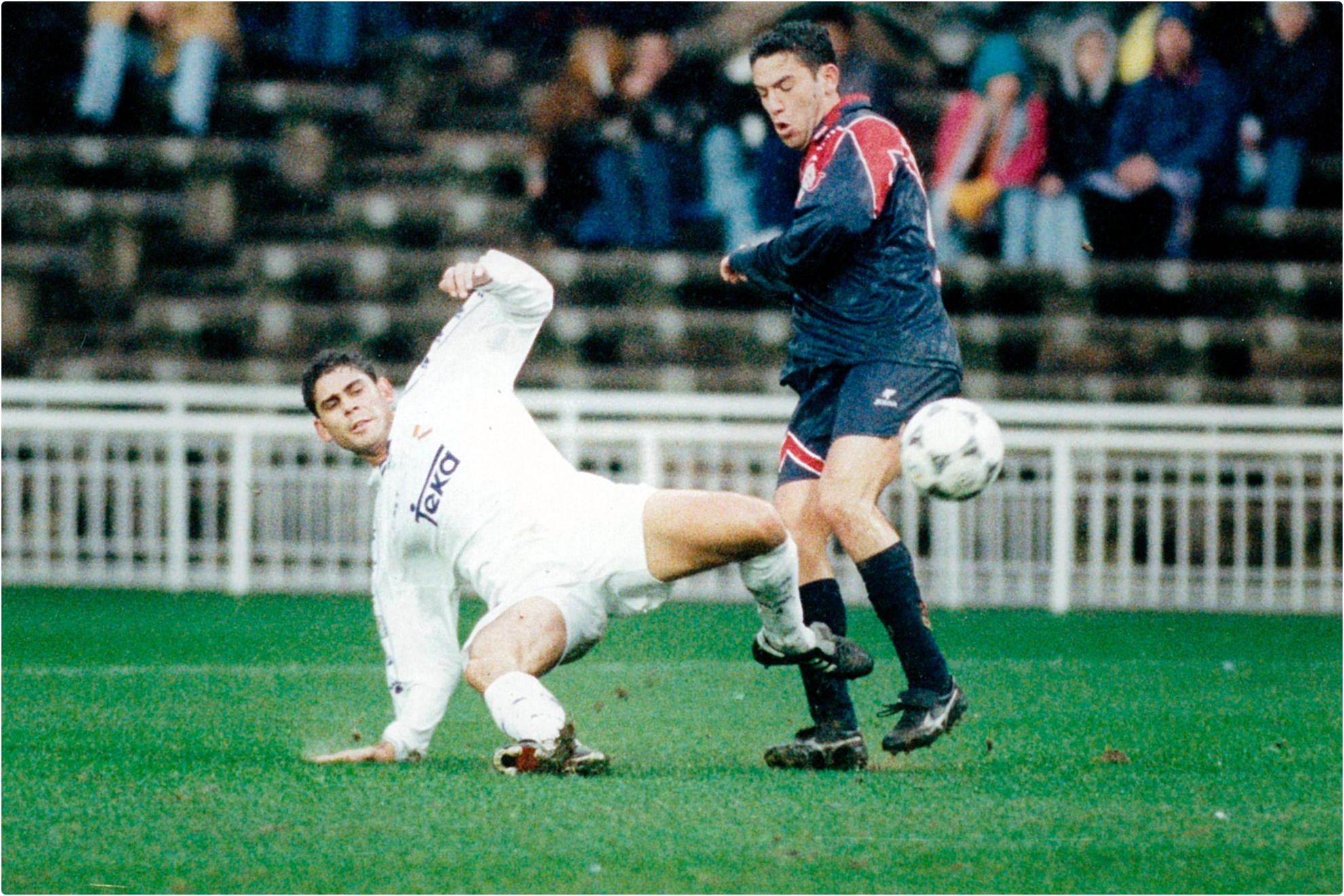 Fernando Hierro y Guilherme, en la campaa 95/96.