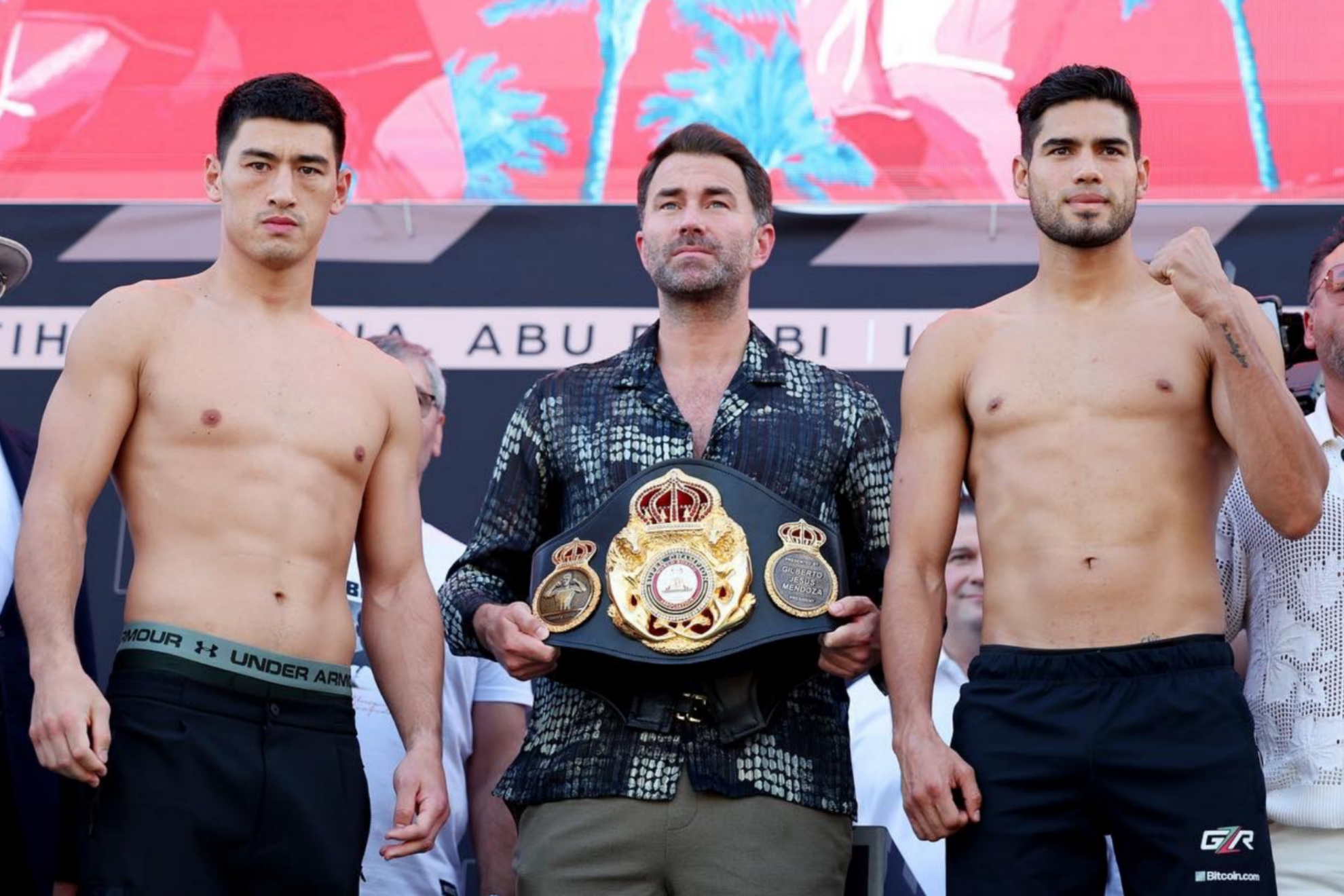 Dmitry Bivol and Gilberto "Zurdo" Ramirez weighed in for their fight in Abu Dhabi.