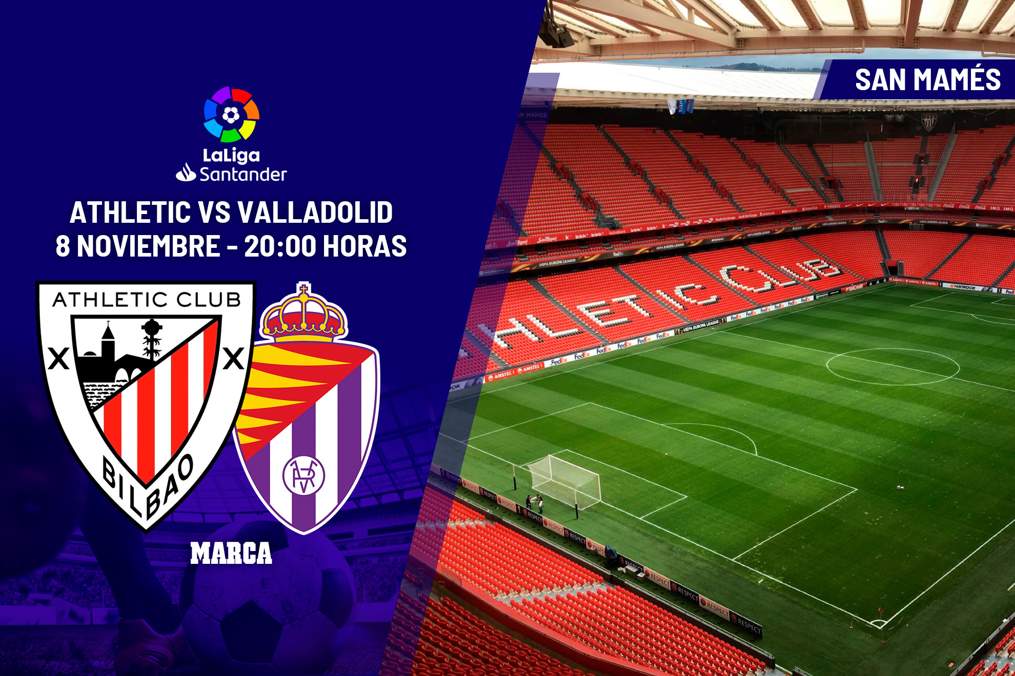 Athletic - Valladolid: horario y dónde ver en TV hoy el partido de la jornada 14 de Primera División