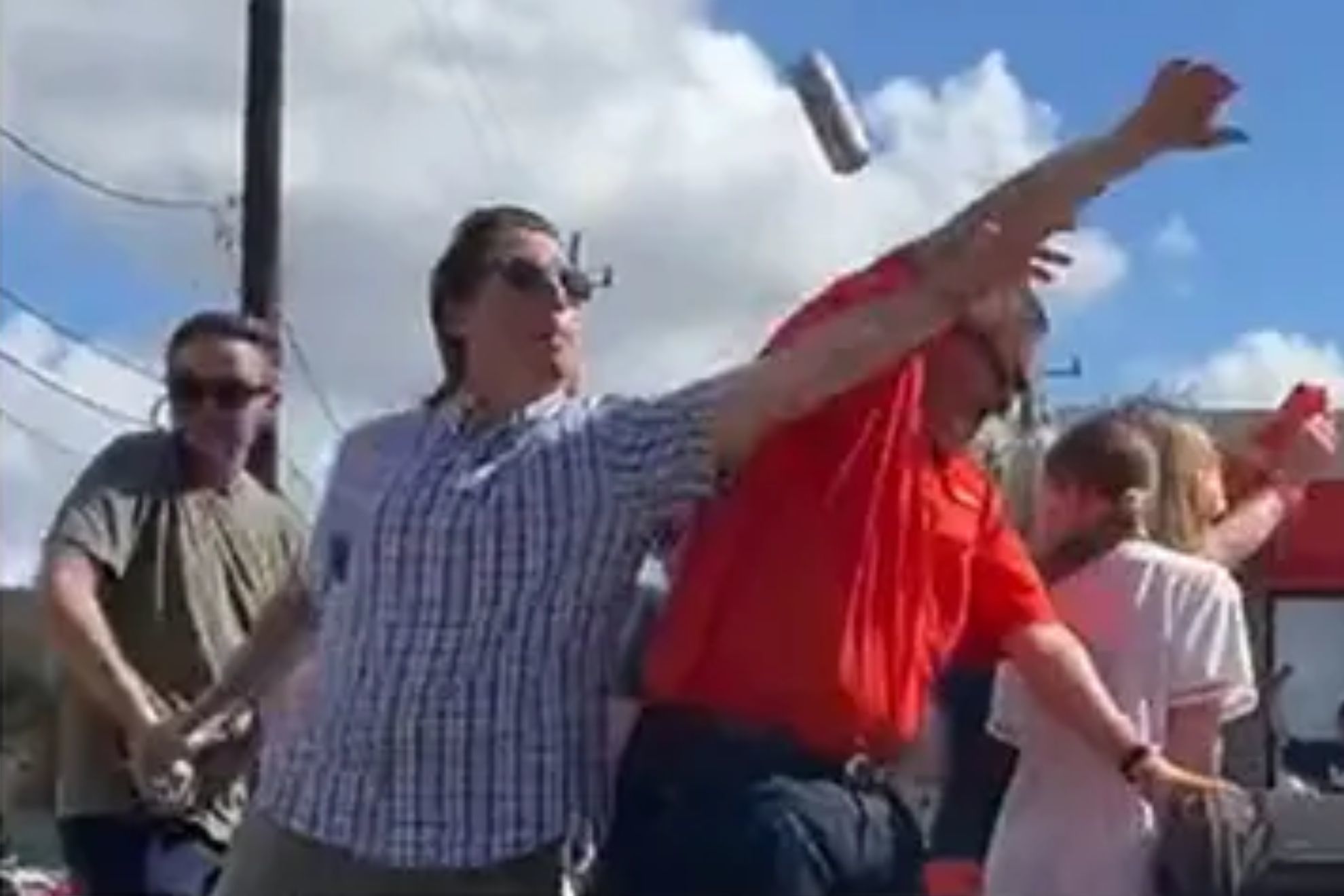 Ted Cruz hit by beer can at Houston Astros MLB World Series championship parade