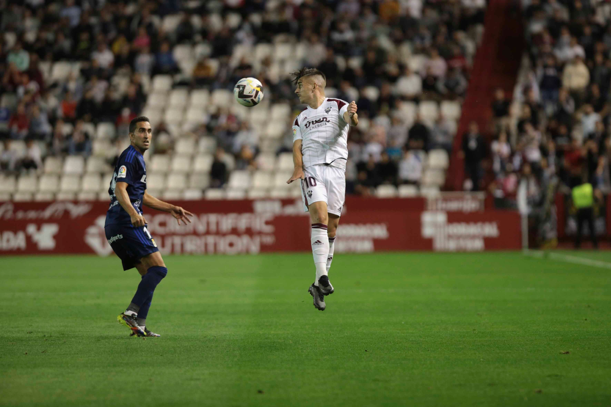 Partido entre Albacete y Oviedo de esta temporada, disputado en el Carlos Belmonte.