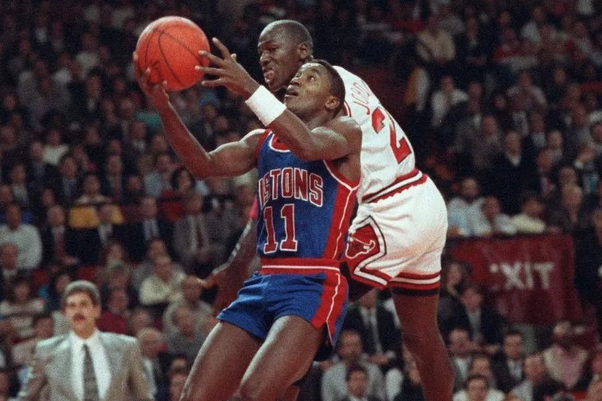 Isiah Thomas and Michael Jordan.
