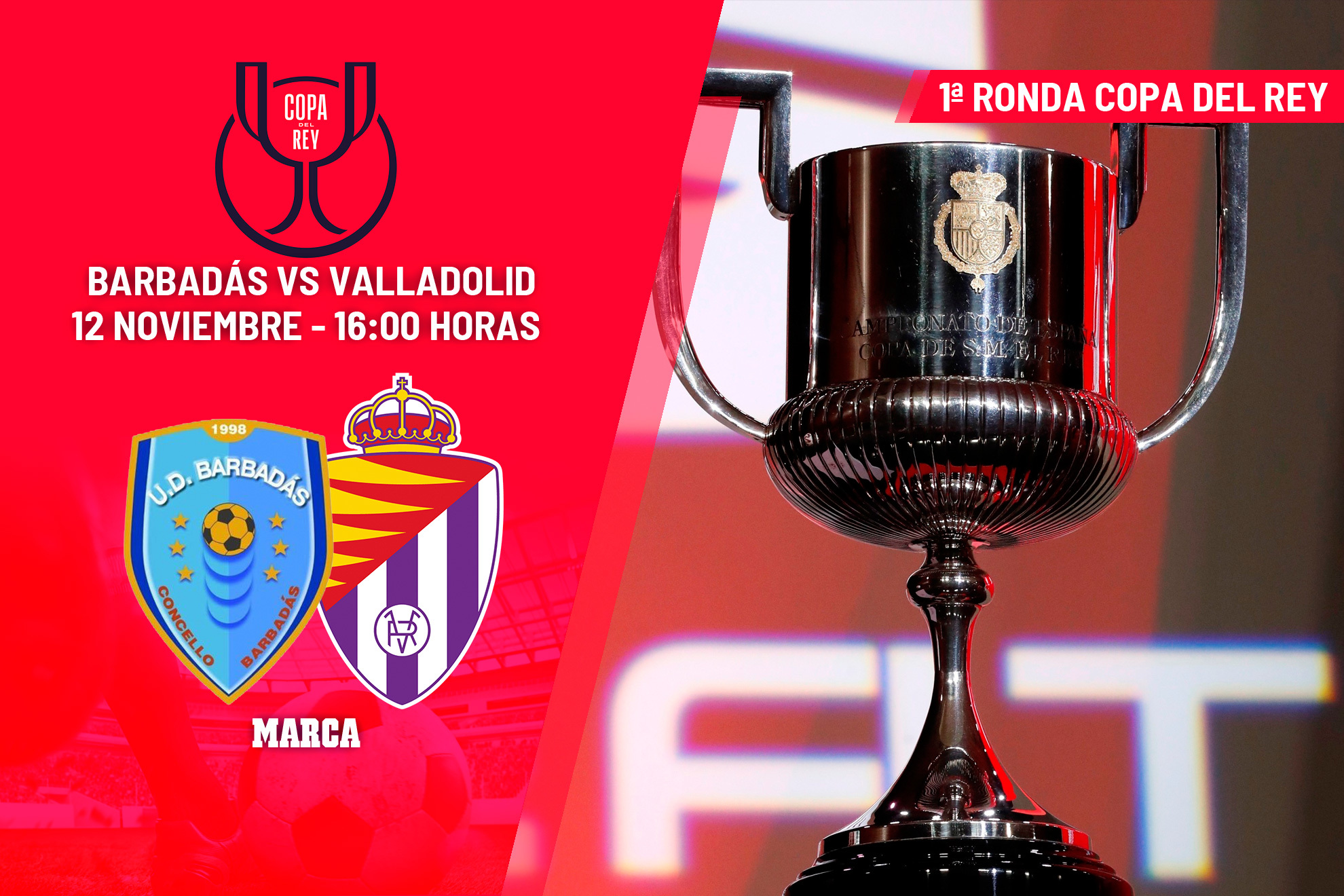 Barbadás - Valladolid: horario y dónde ver hoy el partido de primera ronda de Copa del Rey