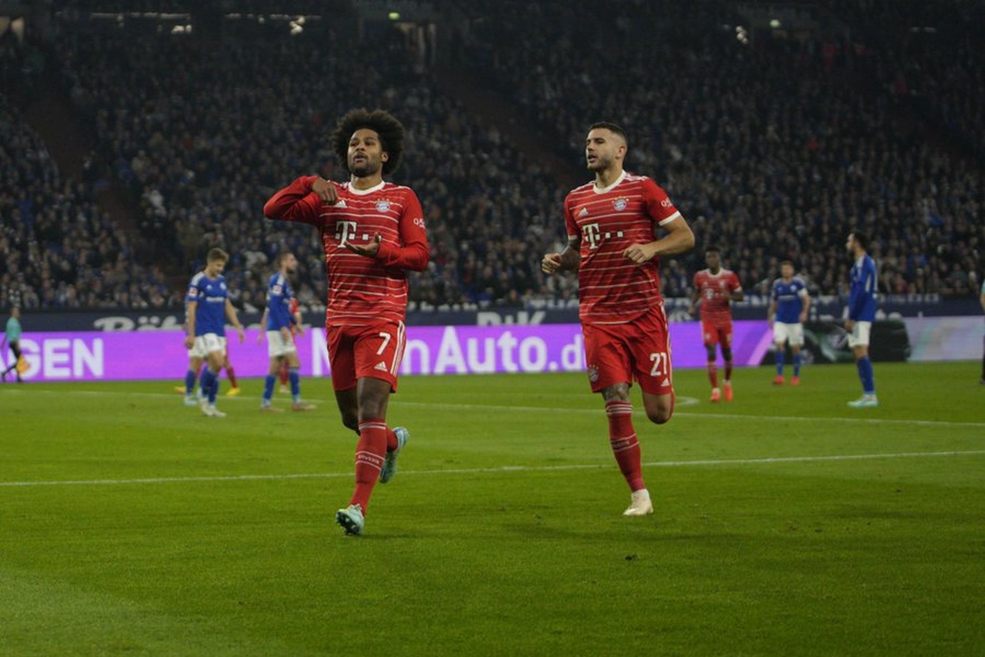 Bayern Munich celebrate their win over Schalke