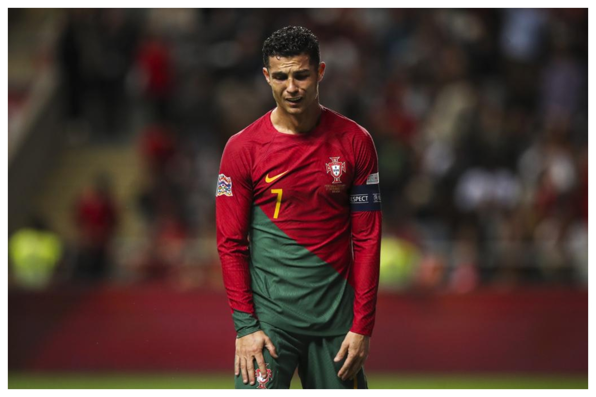 Cristiano Ronaldo durante un partido con la selección portuguesa
