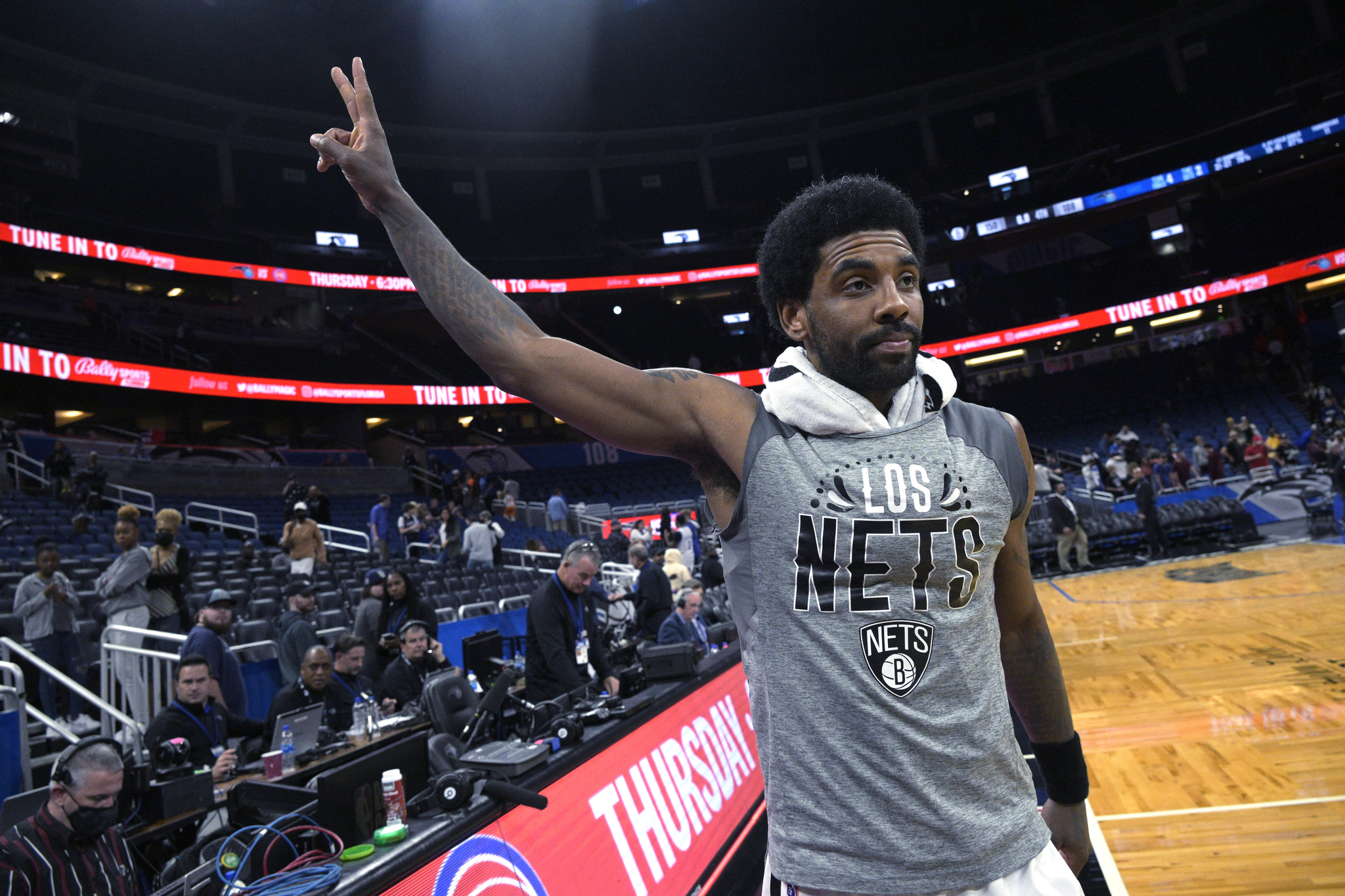 Kyrie Irving bids farewell to the Brooklyn Nets.