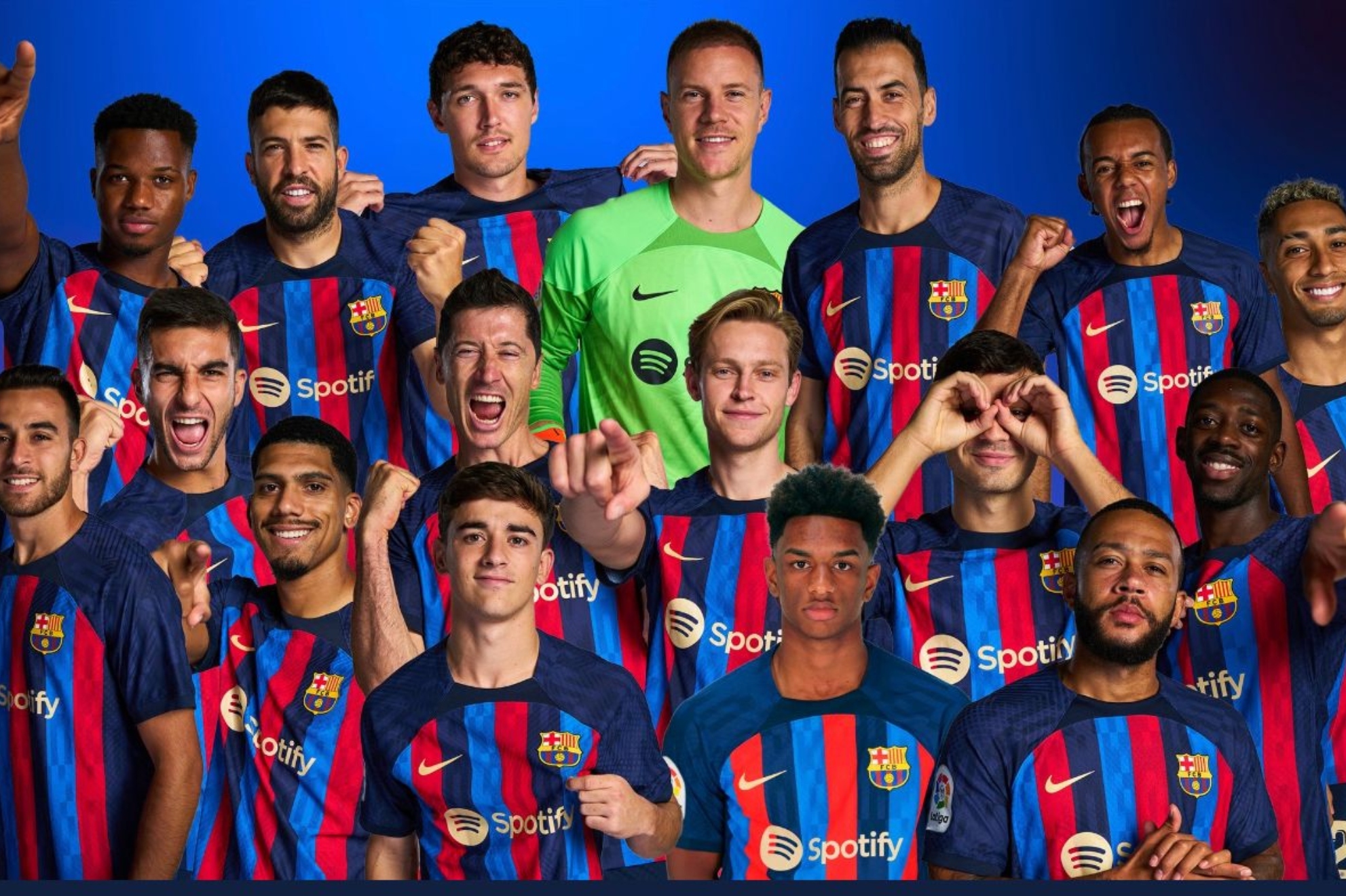 Barcelona players.