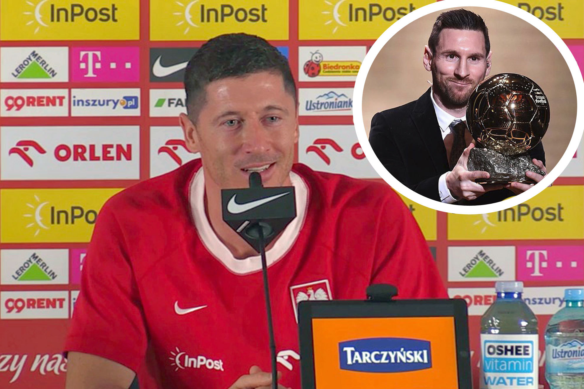 Lewandowski corrige a un periodista argentino: "¿Cuándo dije yo eso de Messi?"