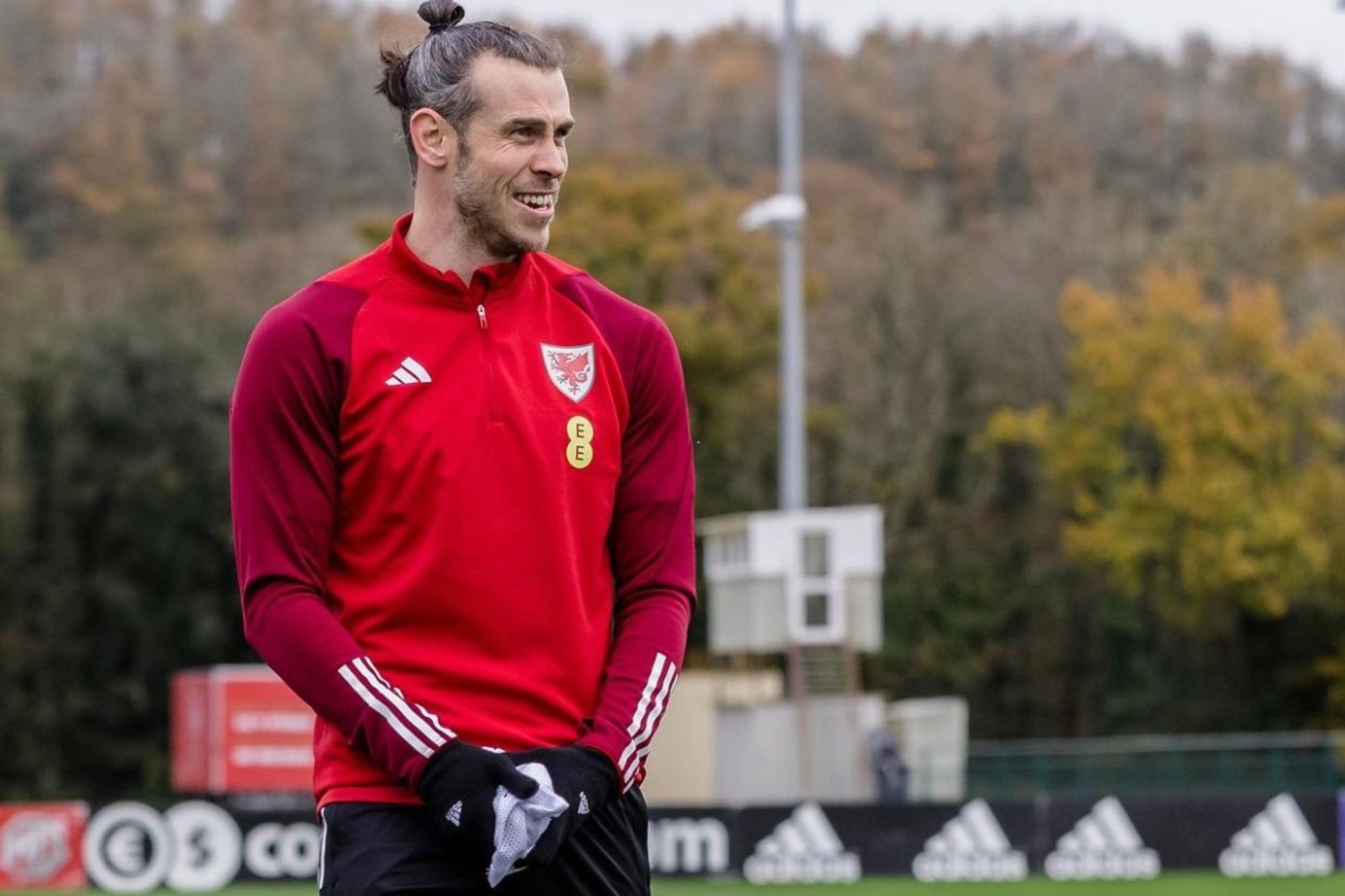 Gareth Bale in Wales training
