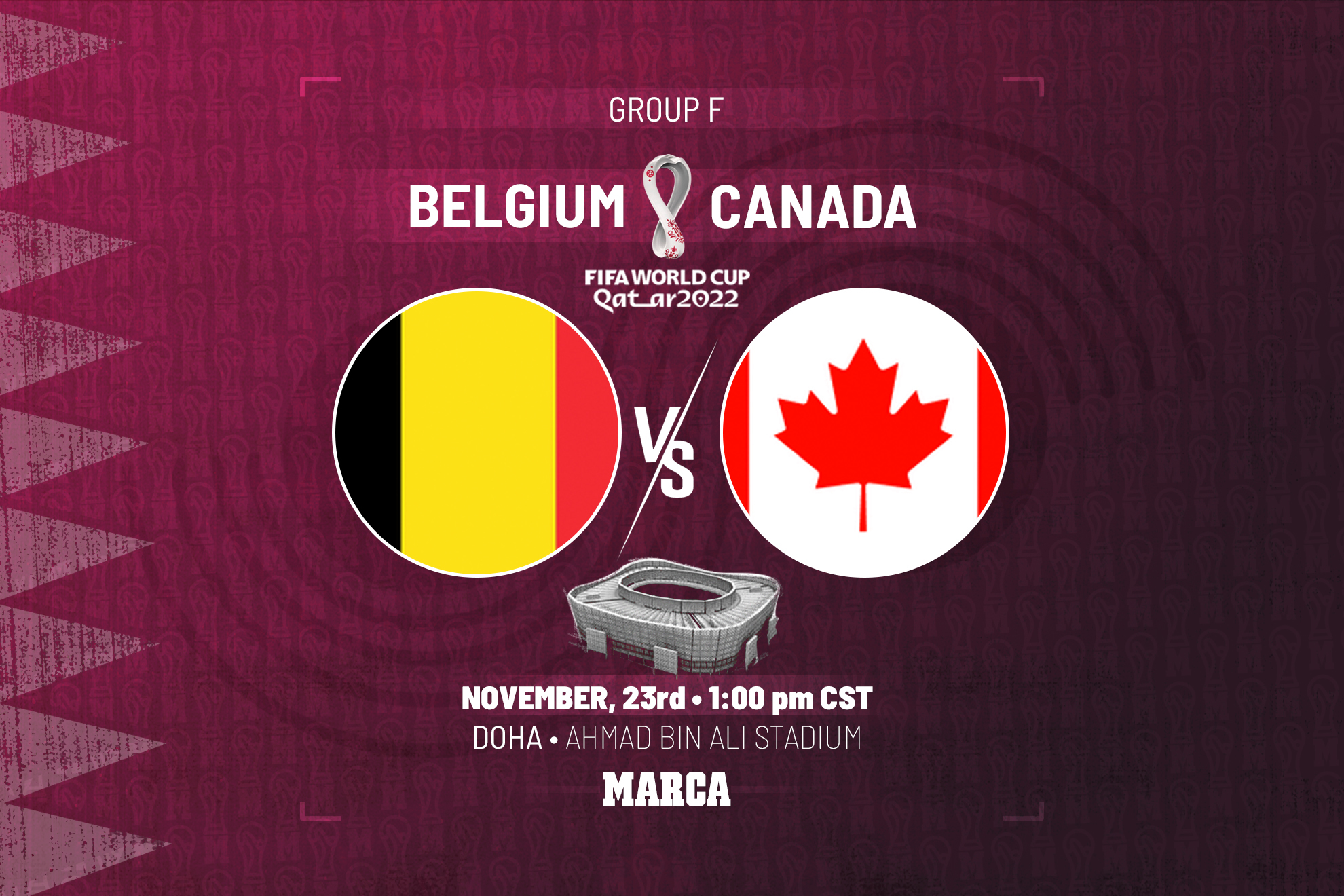 Belgium vs Canada Game Time