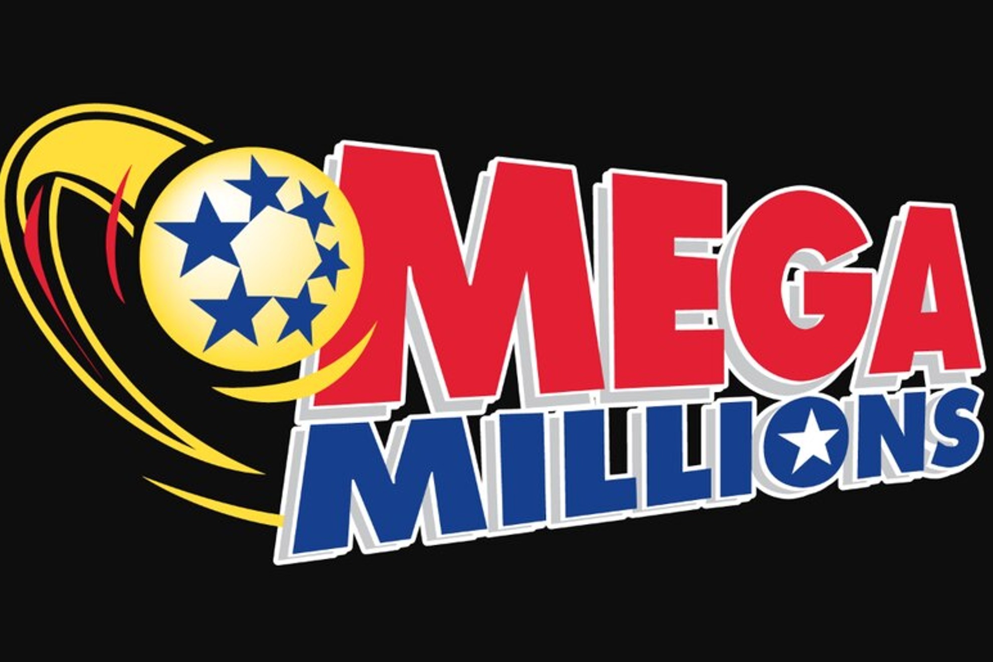 Mega Millions black logo.